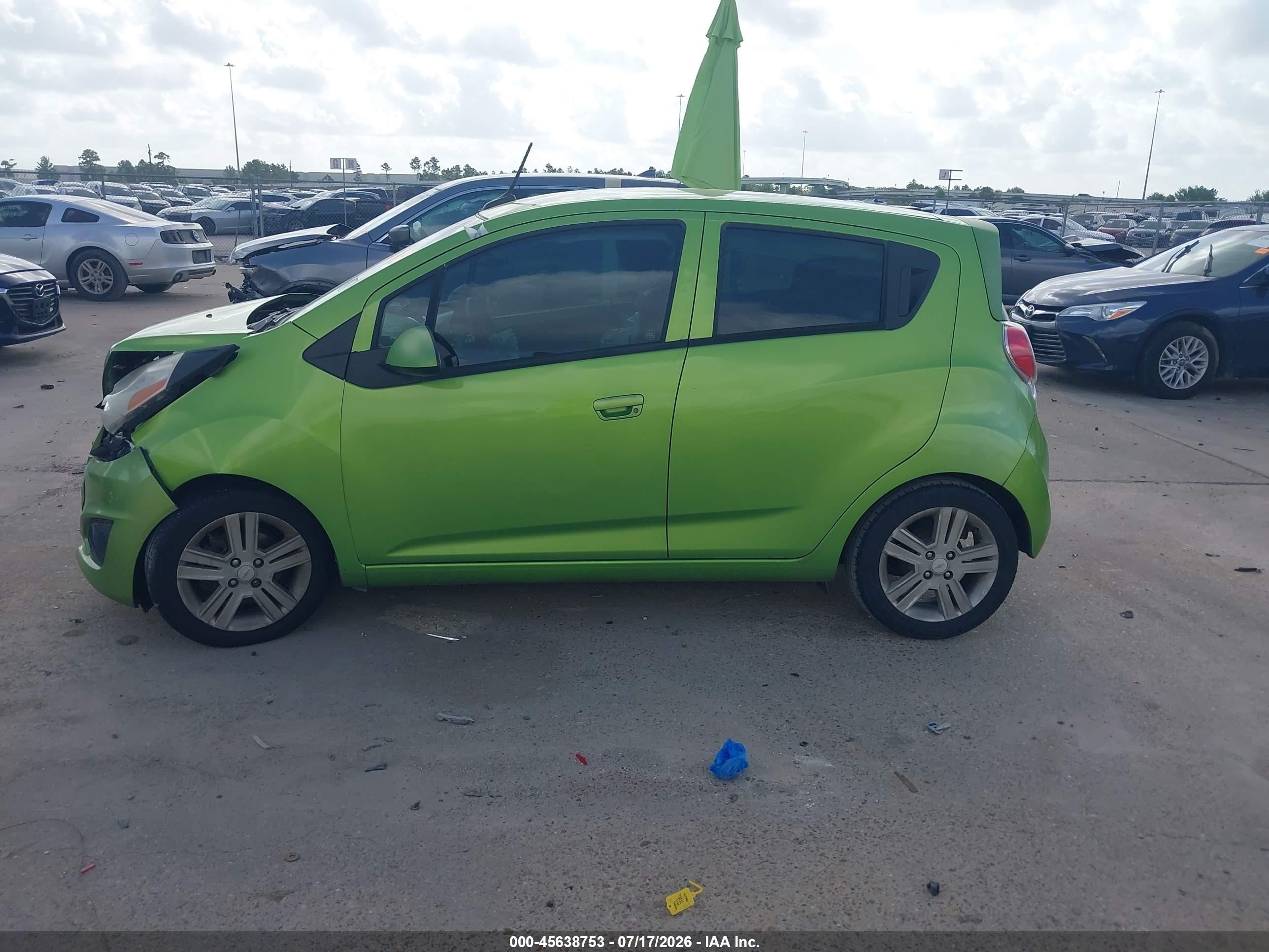 2014 Chevrolet Spark Ls Auto Green vin: KL8CB6S98EC498999
