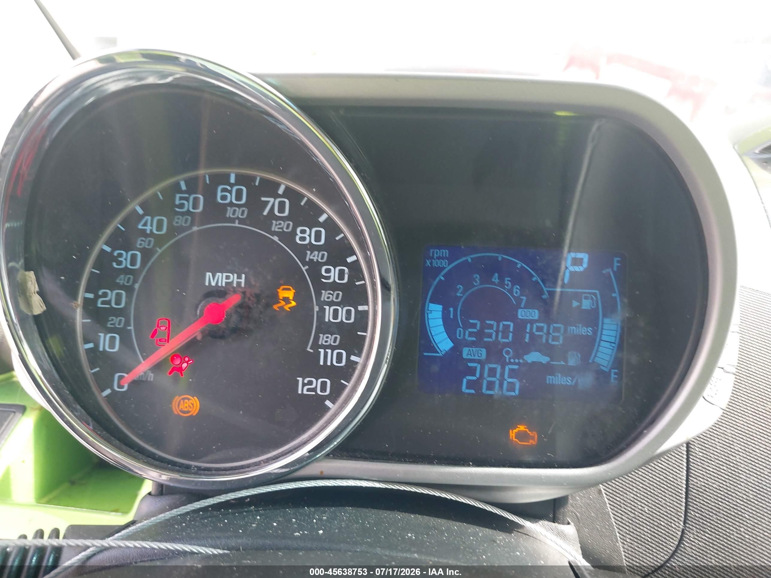2014 Chevrolet Spark Ls Auto Green vin: KL8CB6S98EC498999