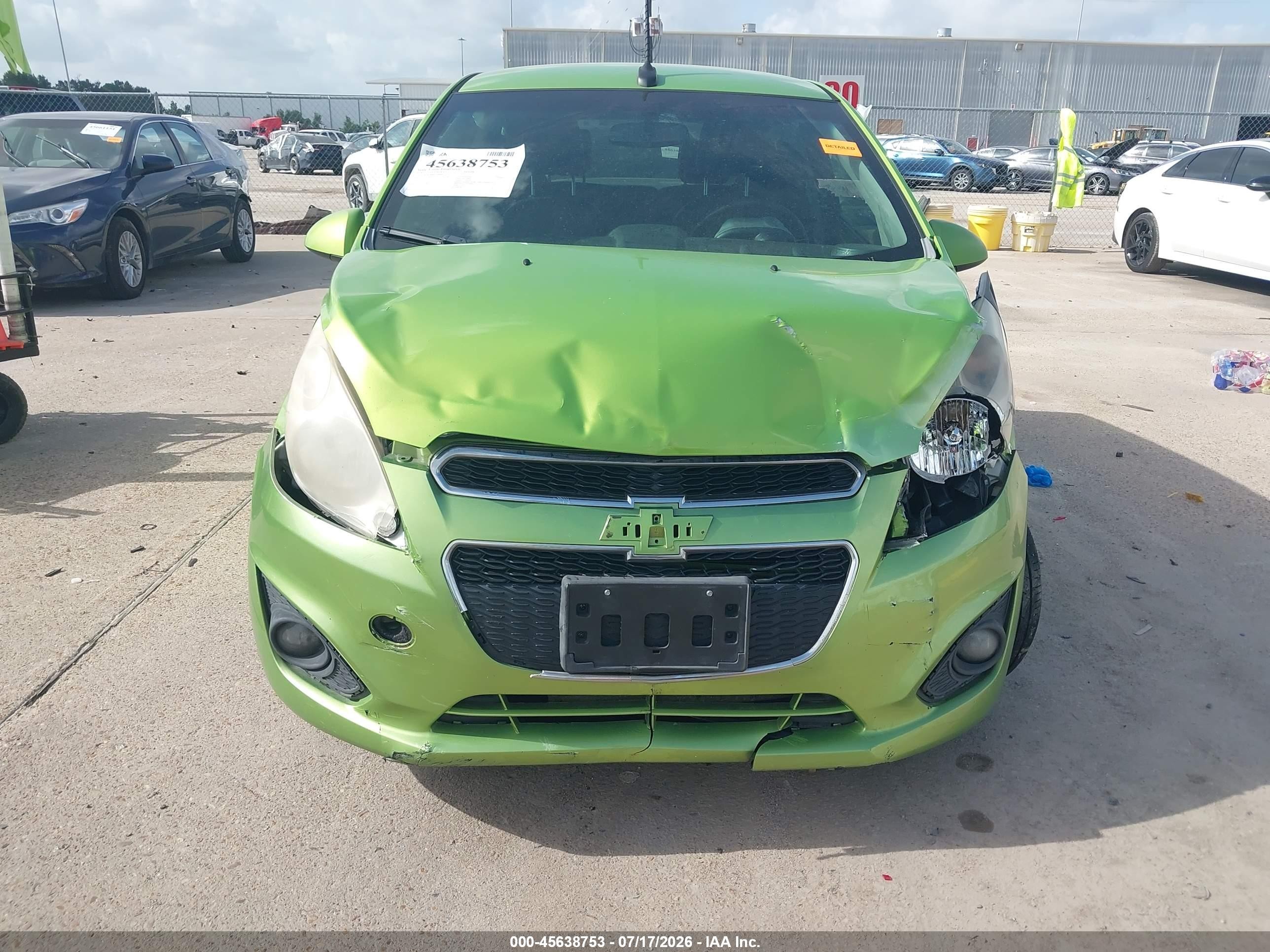 2014 Chevrolet Spark Ls Auto Green vin: KL8CB6S98EC498999
