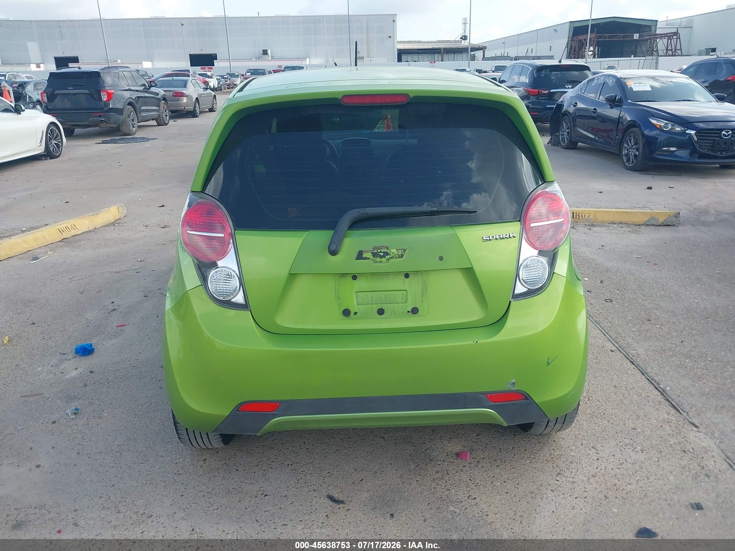 2014 Chevrolet Spark Ls Auto Green vin: KL8CB6S98EC498999