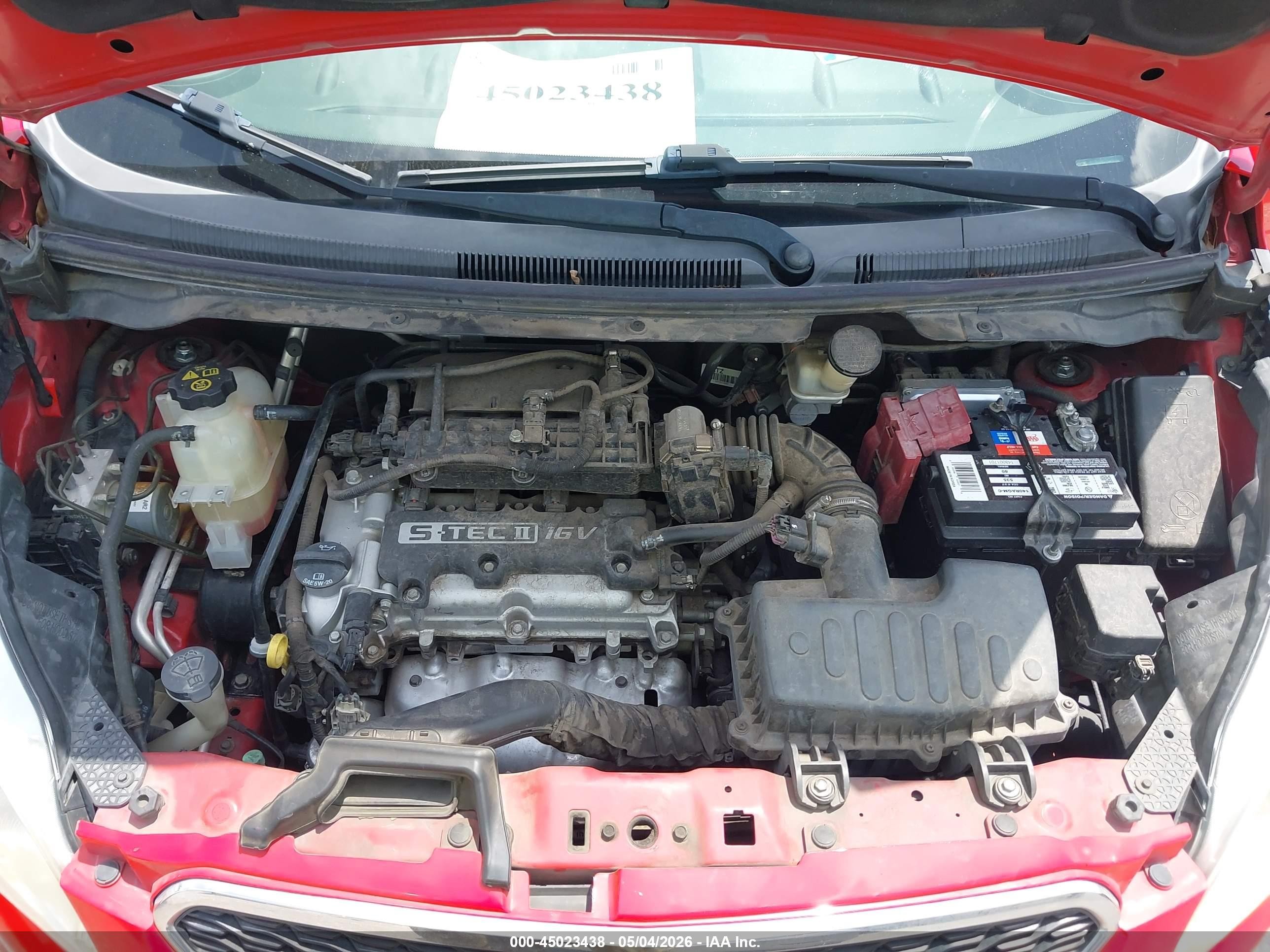 2015 Chevrolet Spark Ls Cvt Red vin: KL8CB6S98FC716571