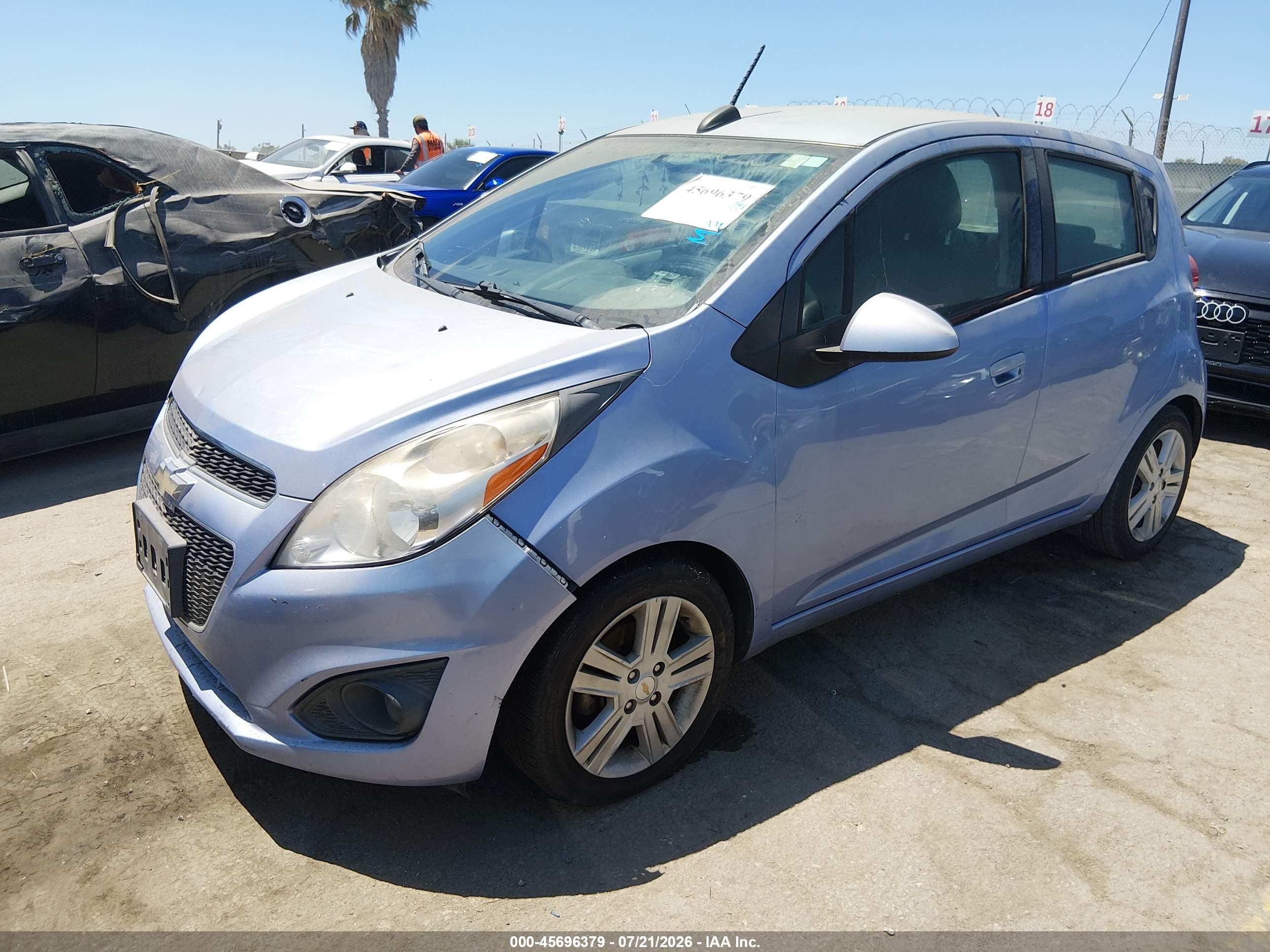 2015 Chevrolet Spark Ls Cvt Light Blue vin: KL8CB6S98FC748209