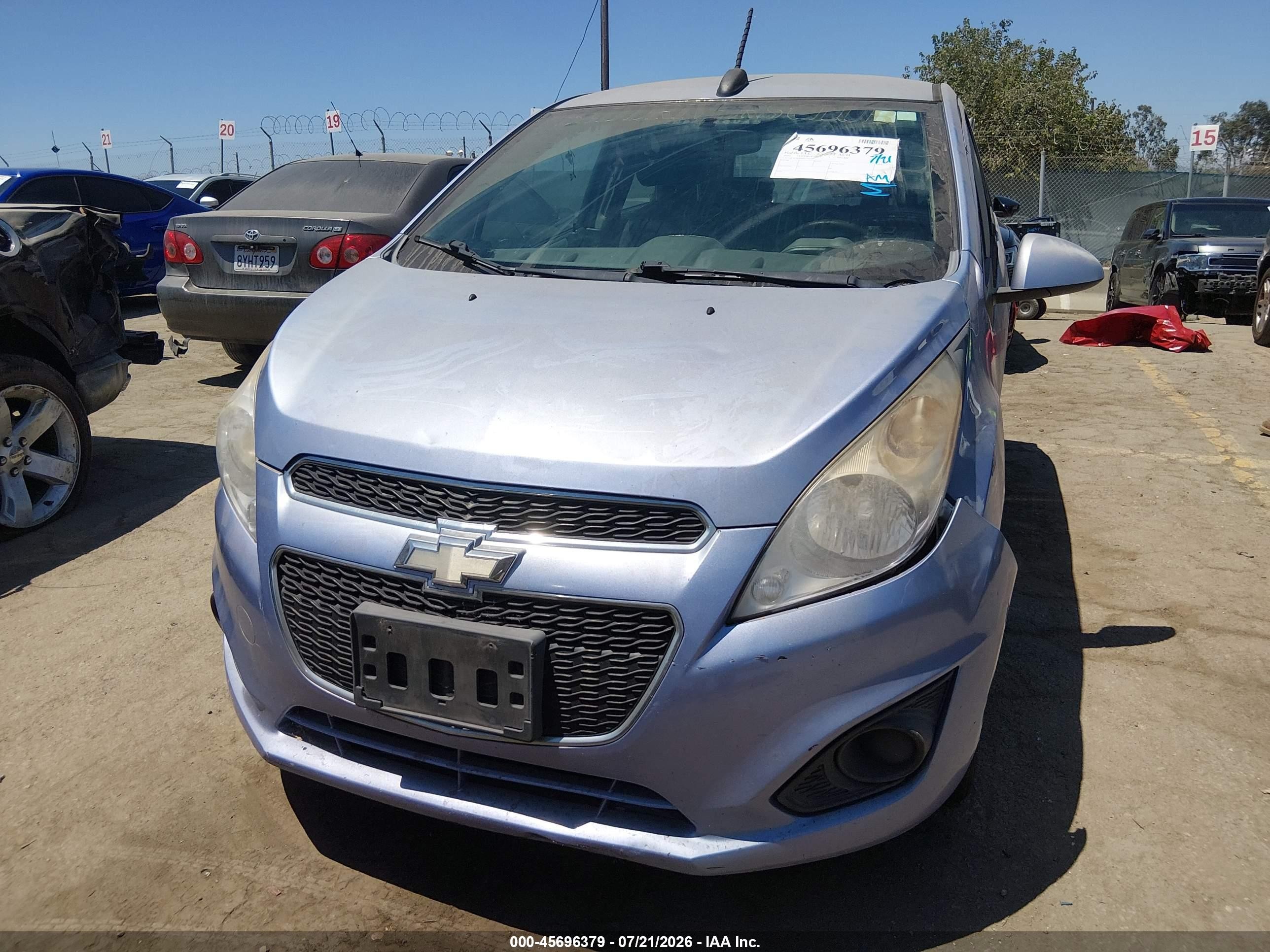 2015 Chevrolet Spark Ls Cvt Light Blue vin: KL8CB6S98FC748209