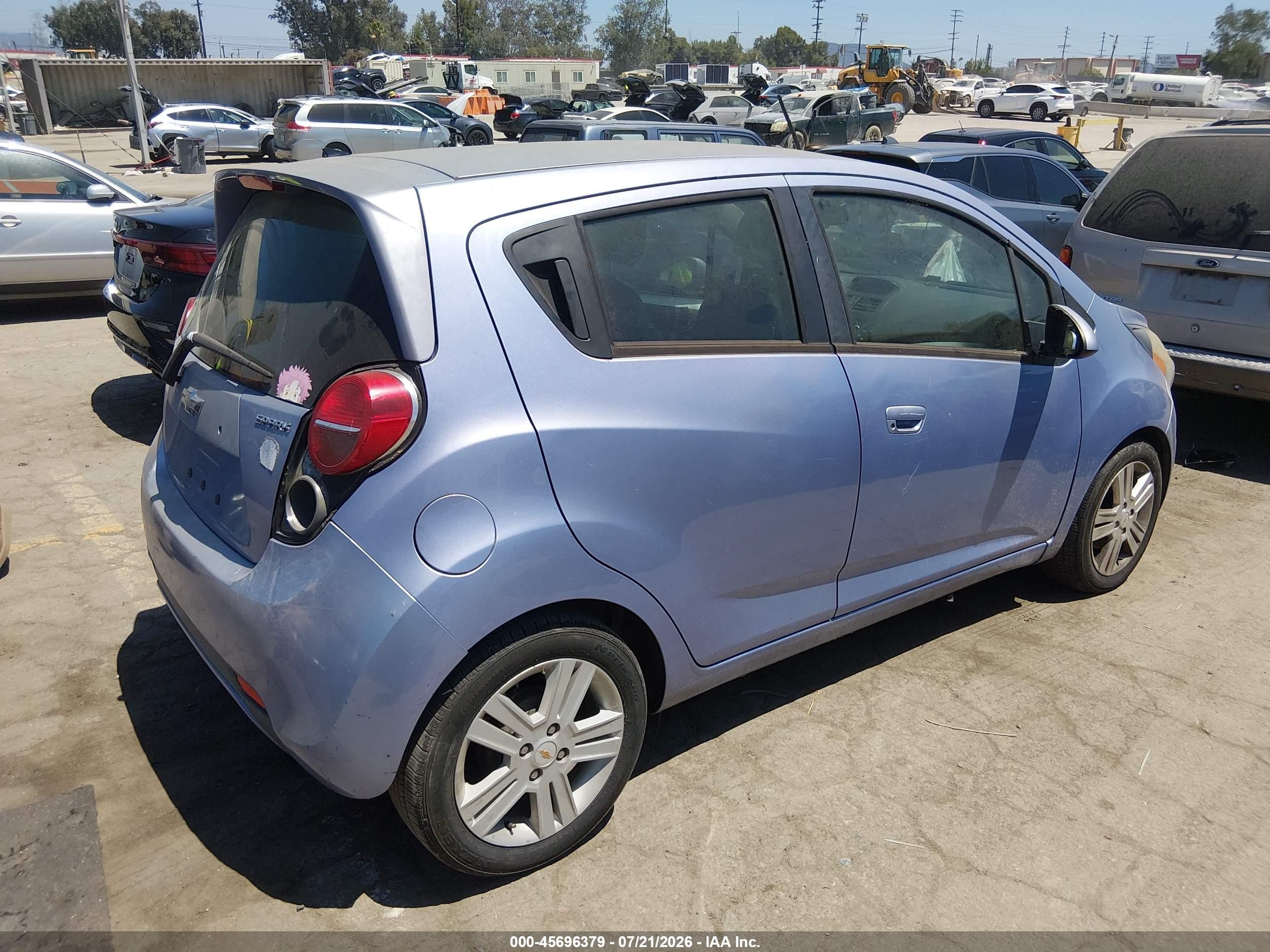 2015 Chevrolet Spark Ls Cvt Light Blue vin: KL8CB6S98FC748209