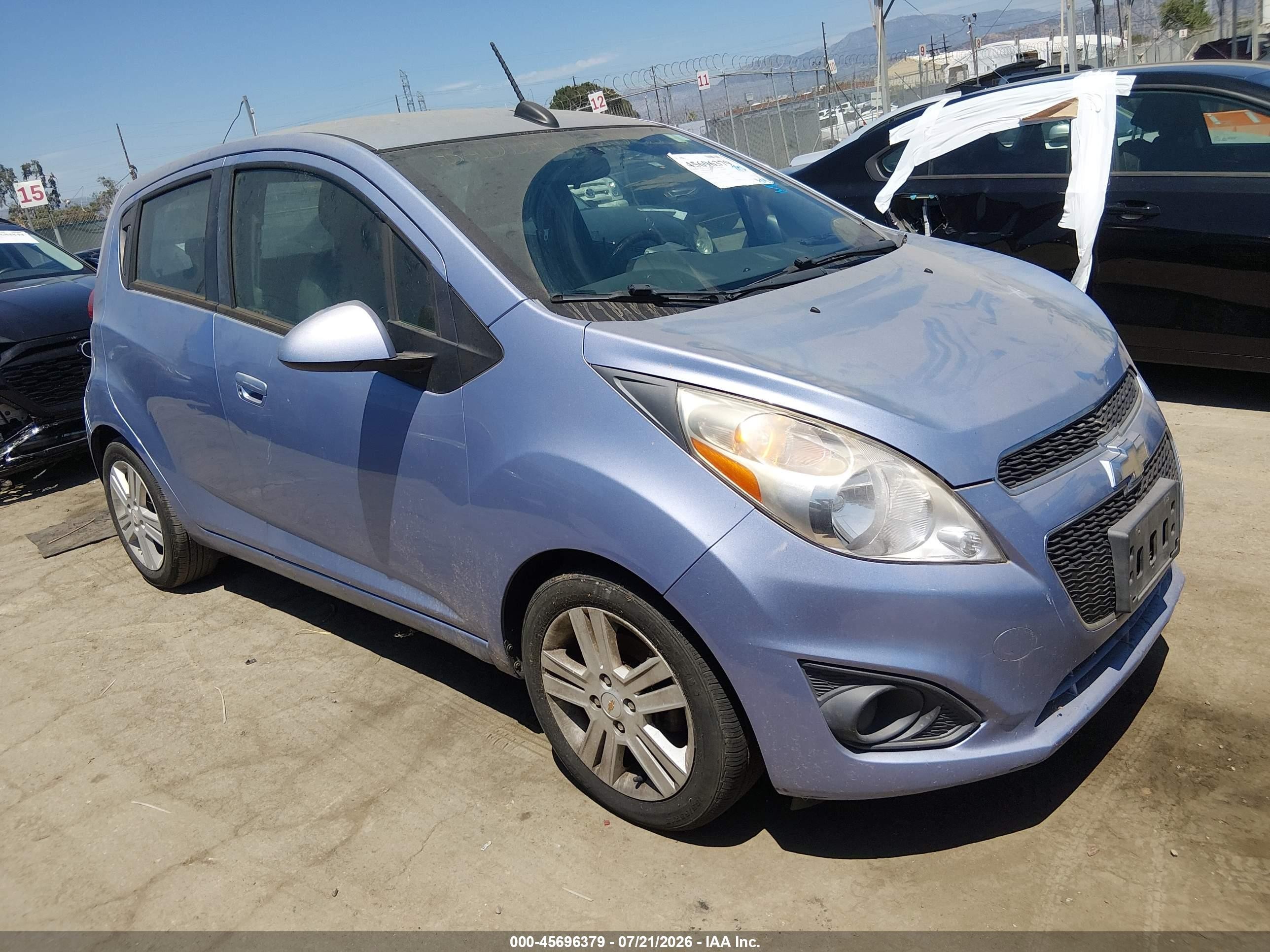 2015 Chevrolet Spark Ls Cvt Light Blue vin: KL8CB6S98FC748209