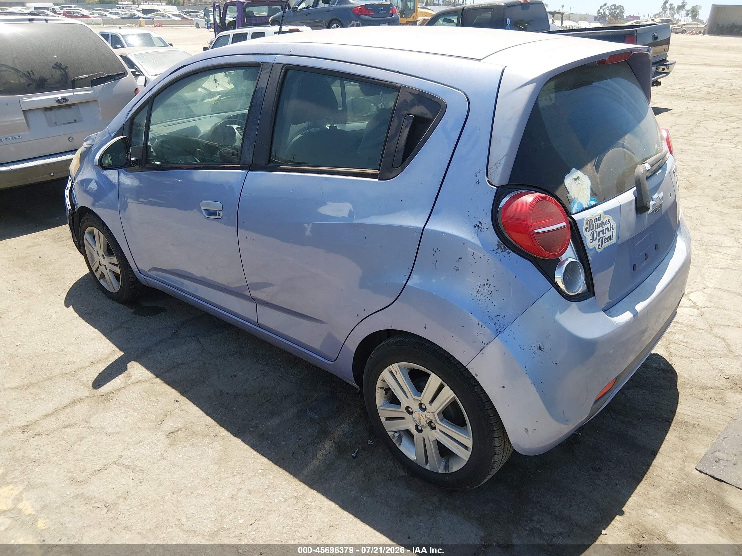 2015 Chevrolet Spark Ls Cvt Light Blue vin: KL8CB6S98FC748209
