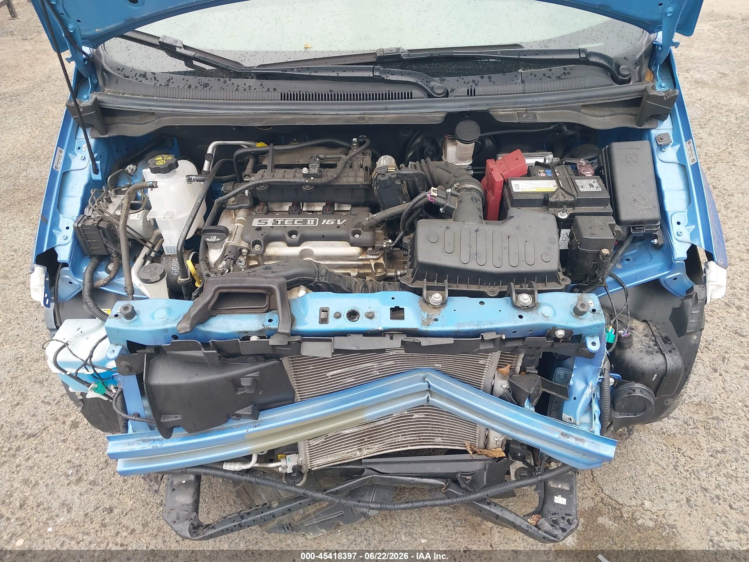 2014 Chevrolet Spark Ls Auto Blue vin: KL8CB6S99EC415077