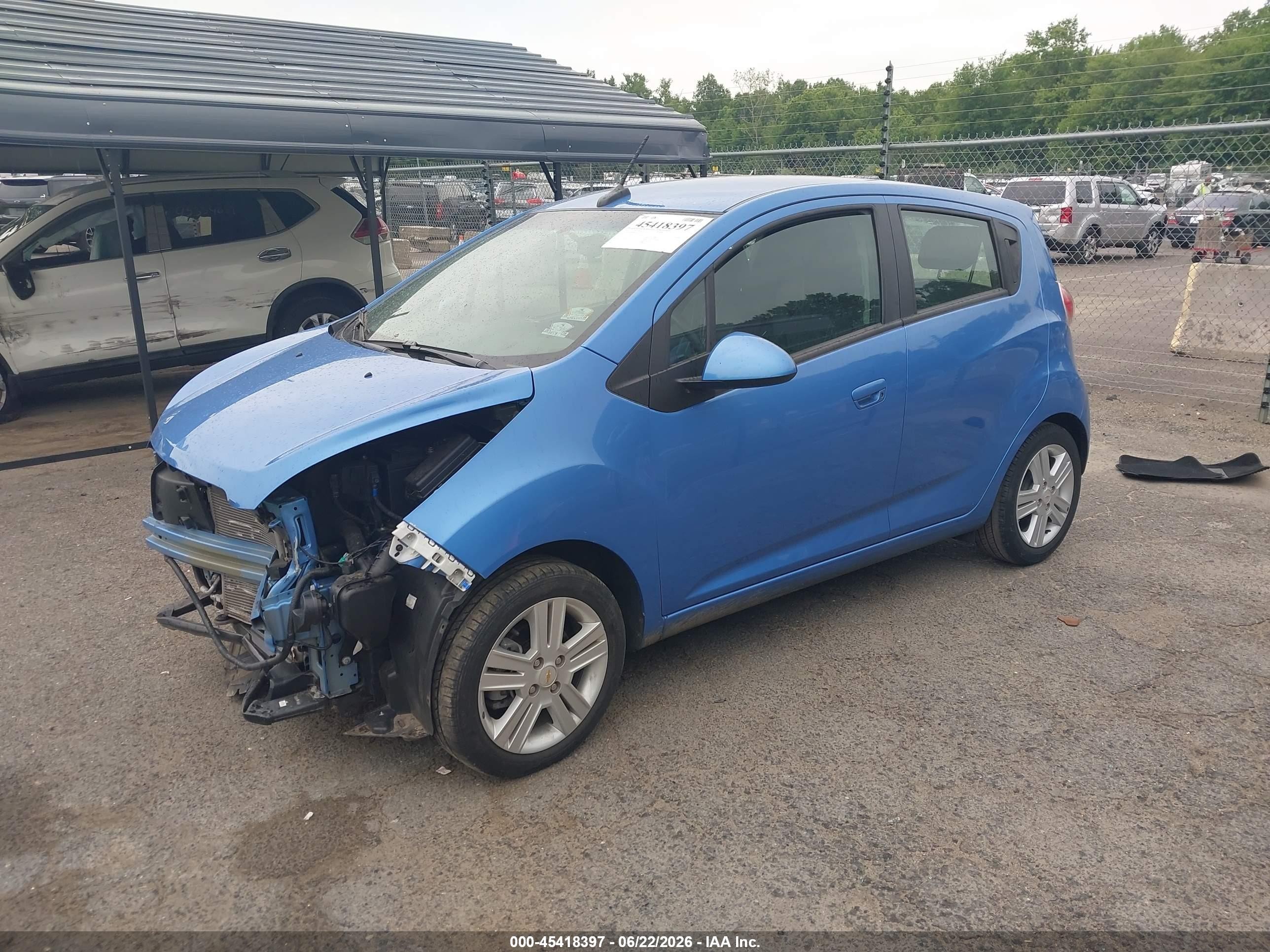 2014 Chevrolet Spark Ls Auto Blue vin: KL8CB6S99EC415077