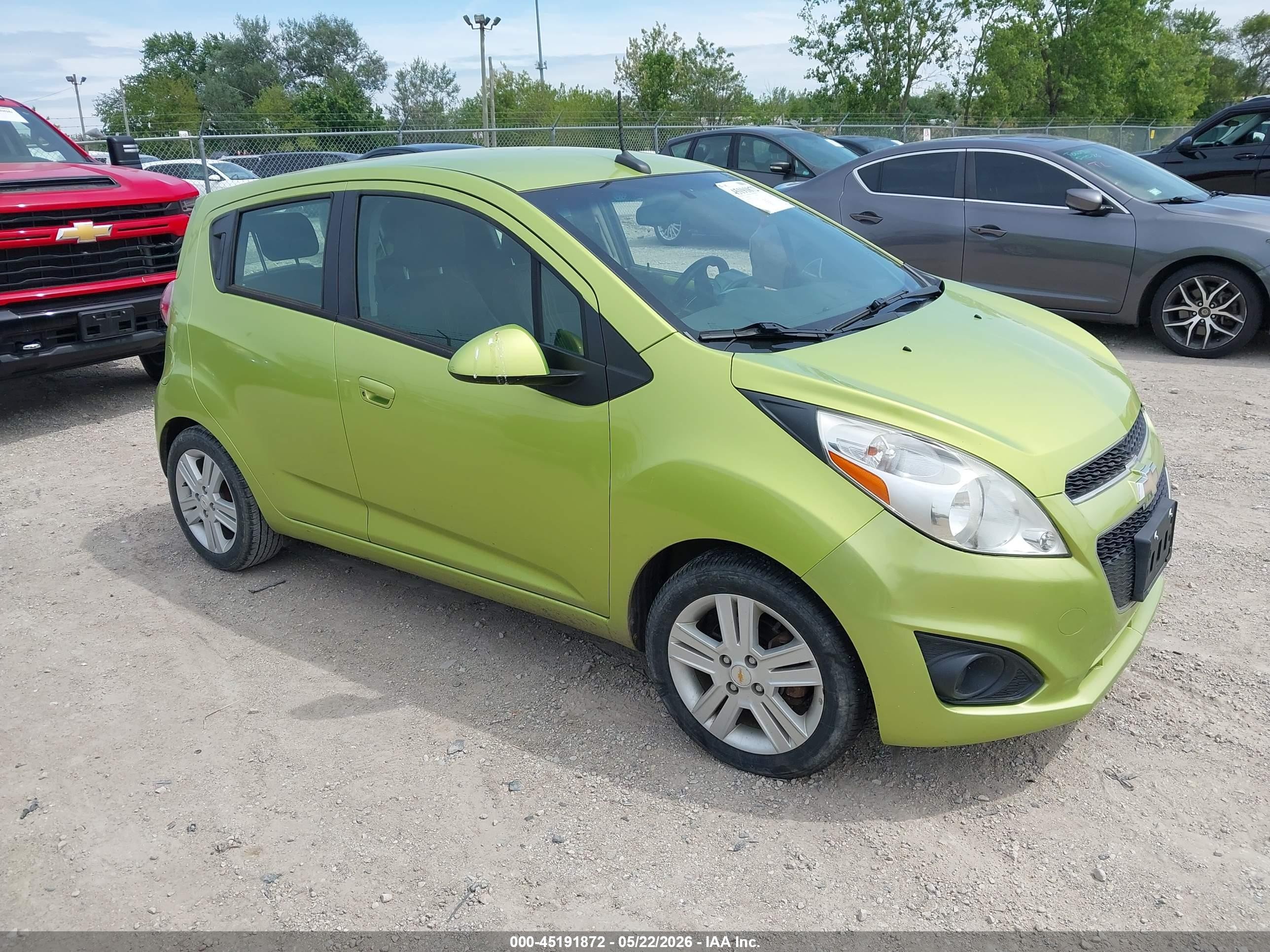 2014 Chevrolet Spark Ls Auto Green vin: KL8CB6S99EC422143