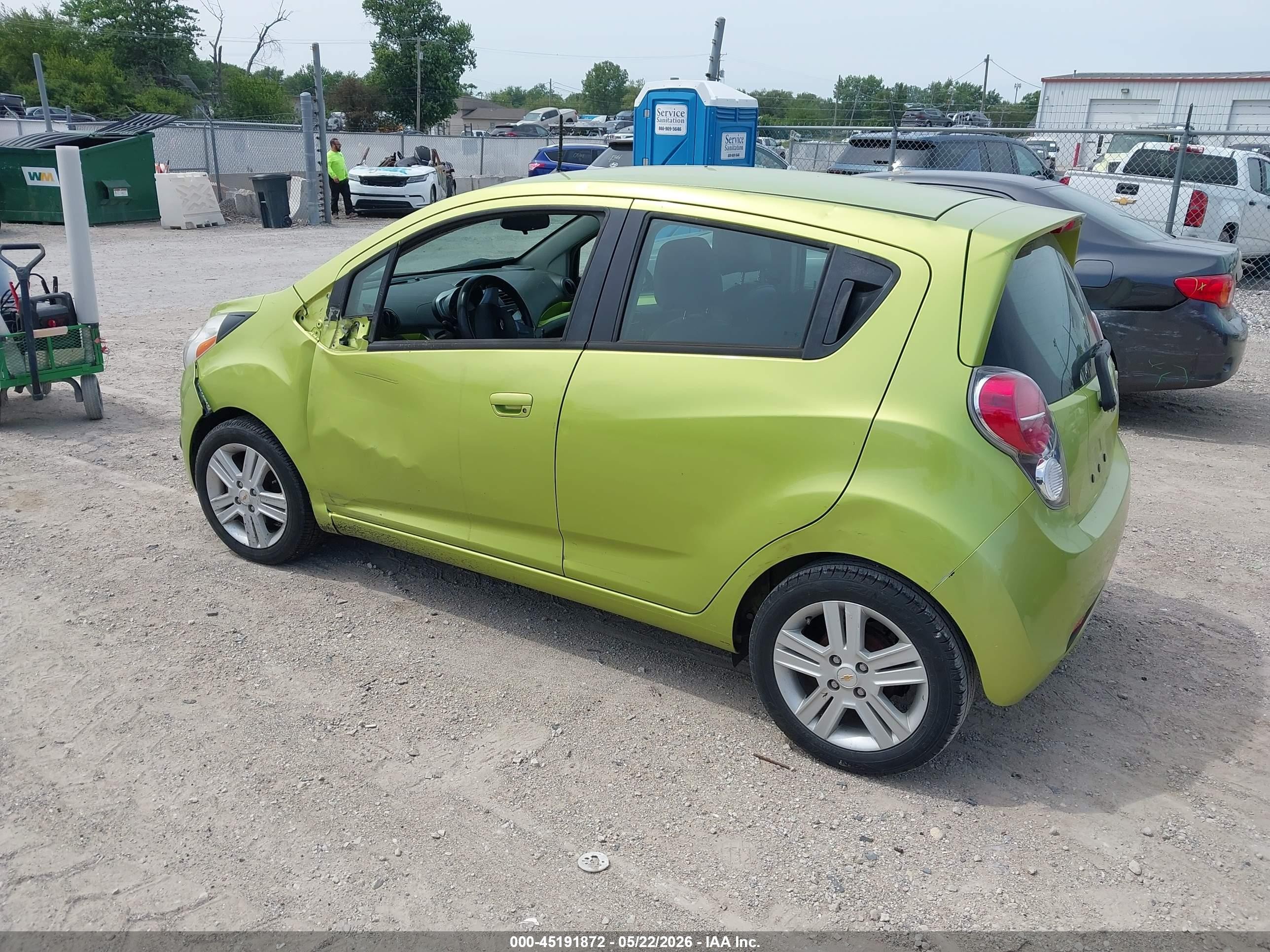 2014 Chevrolet Spark Ls Auto Green vin: KL8CB6S99EC422143