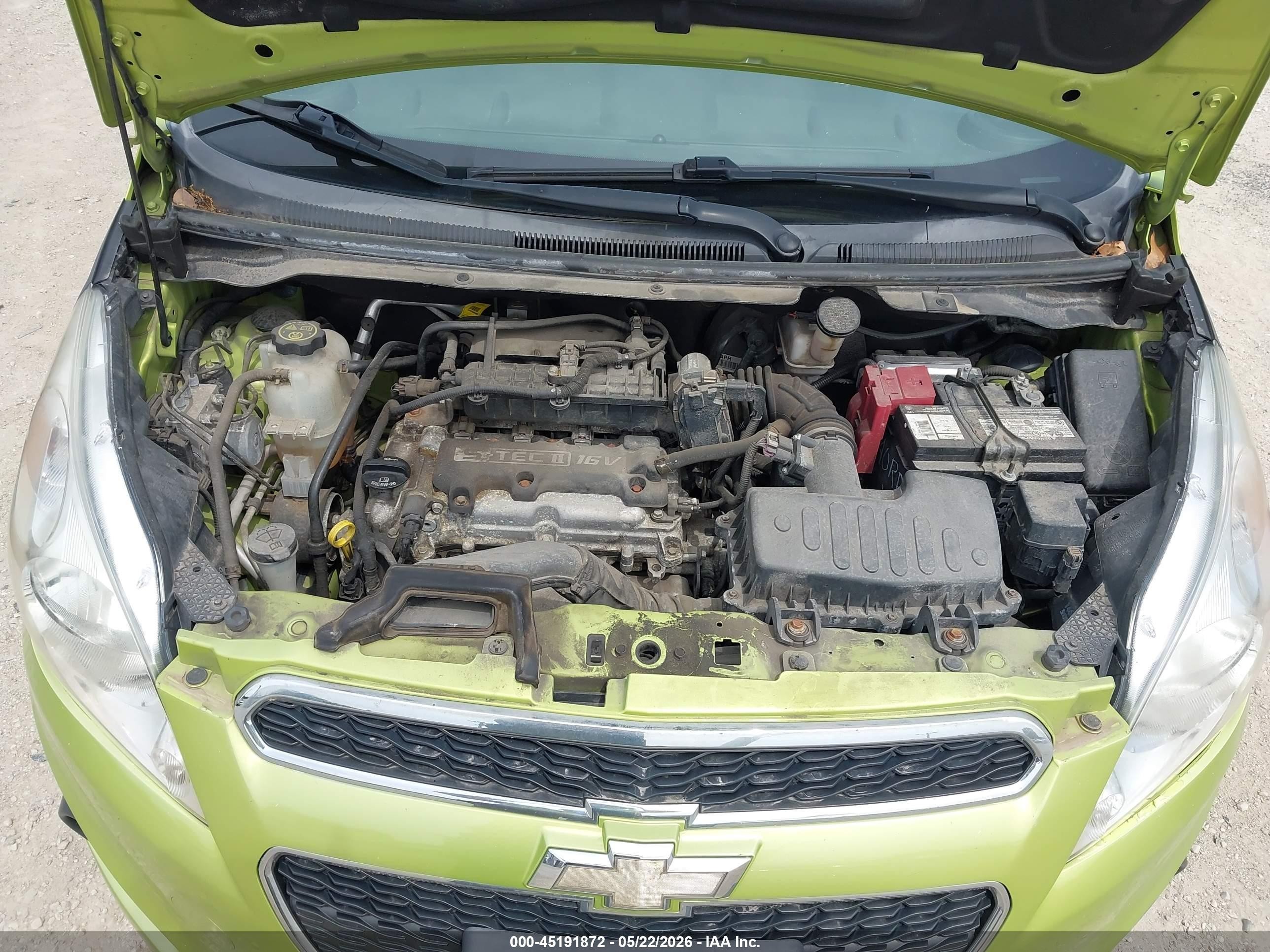2014 Chevrolet Spark Ls Auto Green vin: KL8CB6S99EC422143