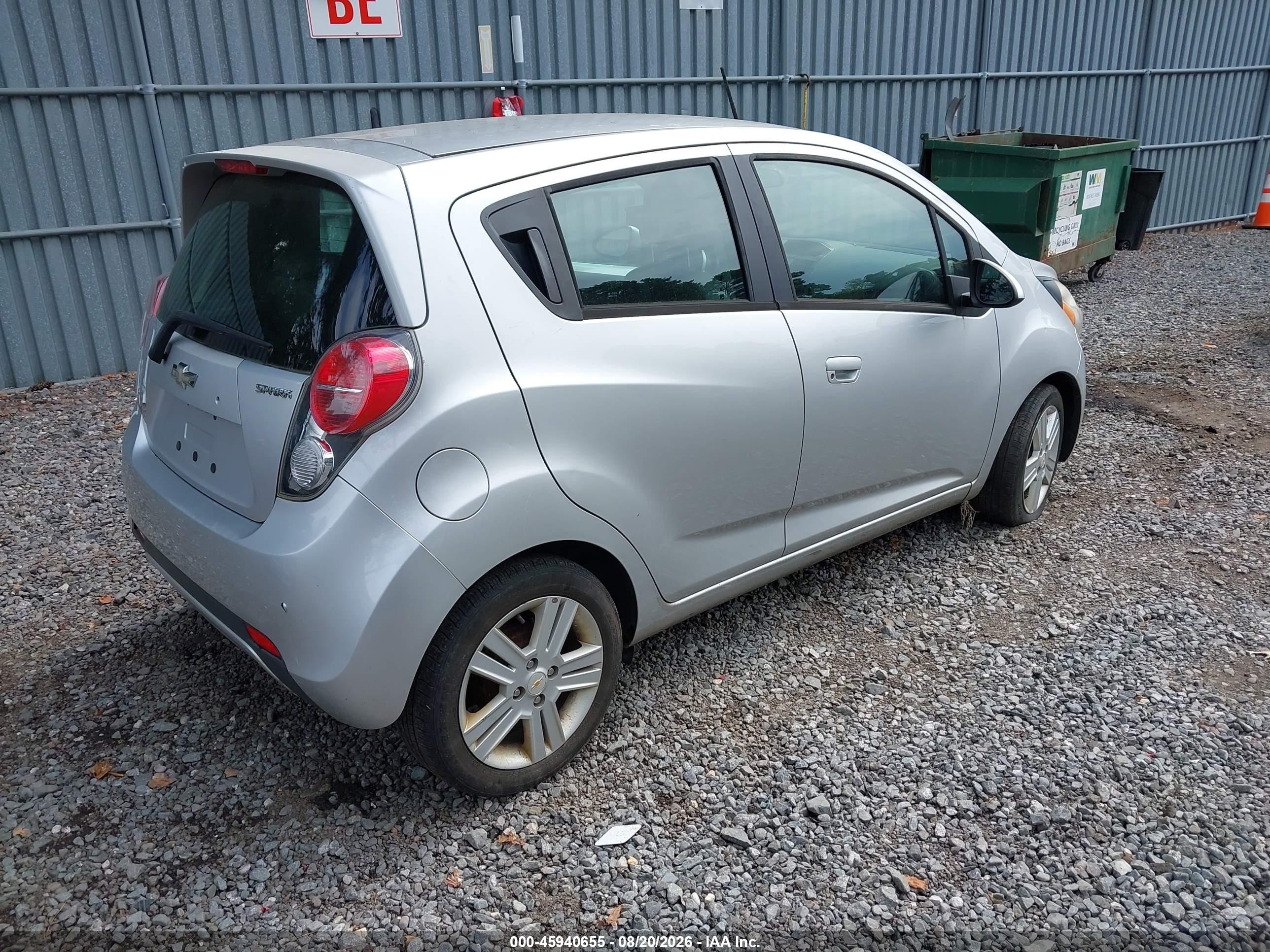 2014 Chevrolet Spark Ls Auto Silver vin: KL8CB6S99EC438164