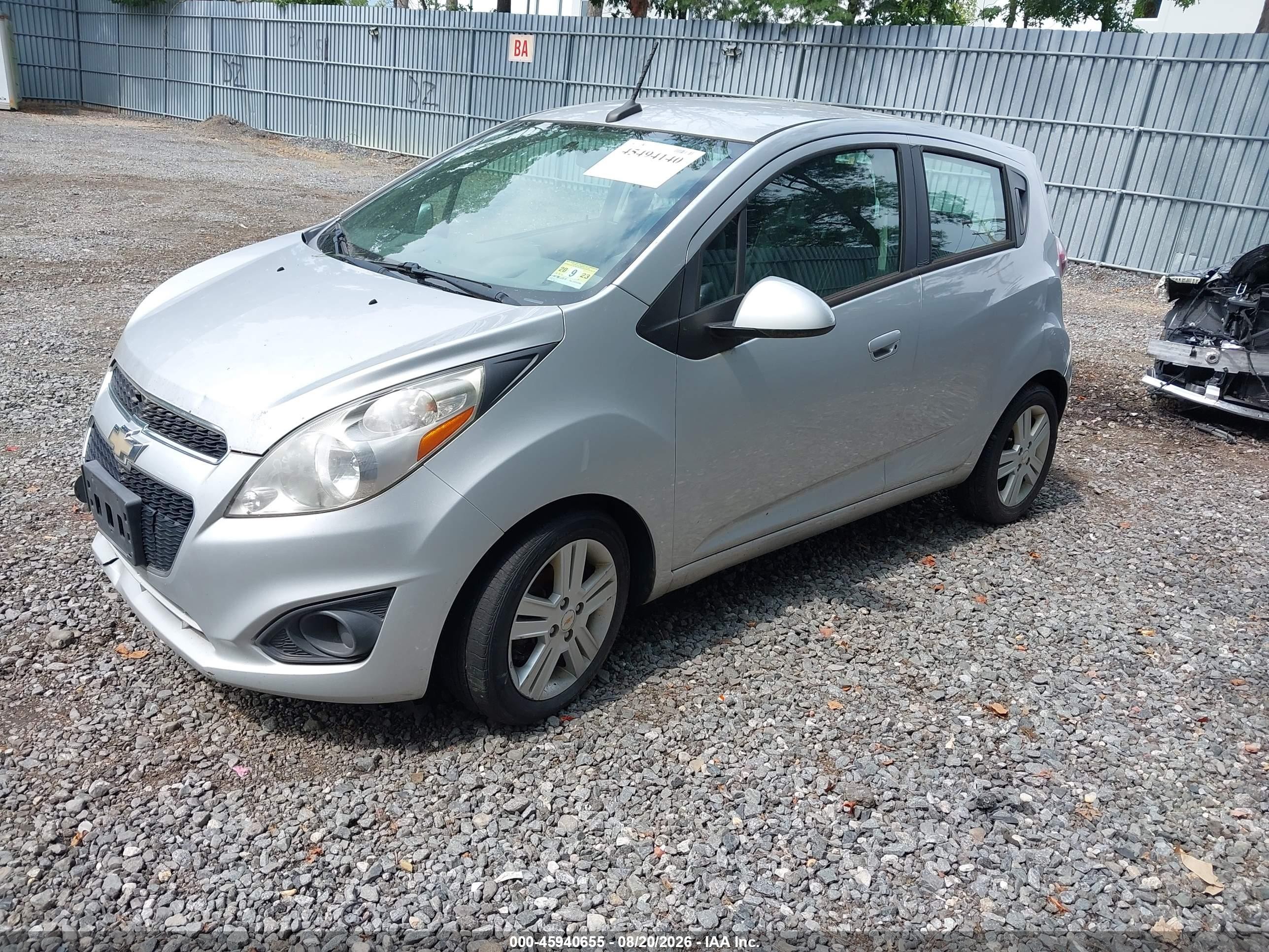 2014 Chevrolet Spark Ls Auto Silver vin: KL8CB6S99EC438164
