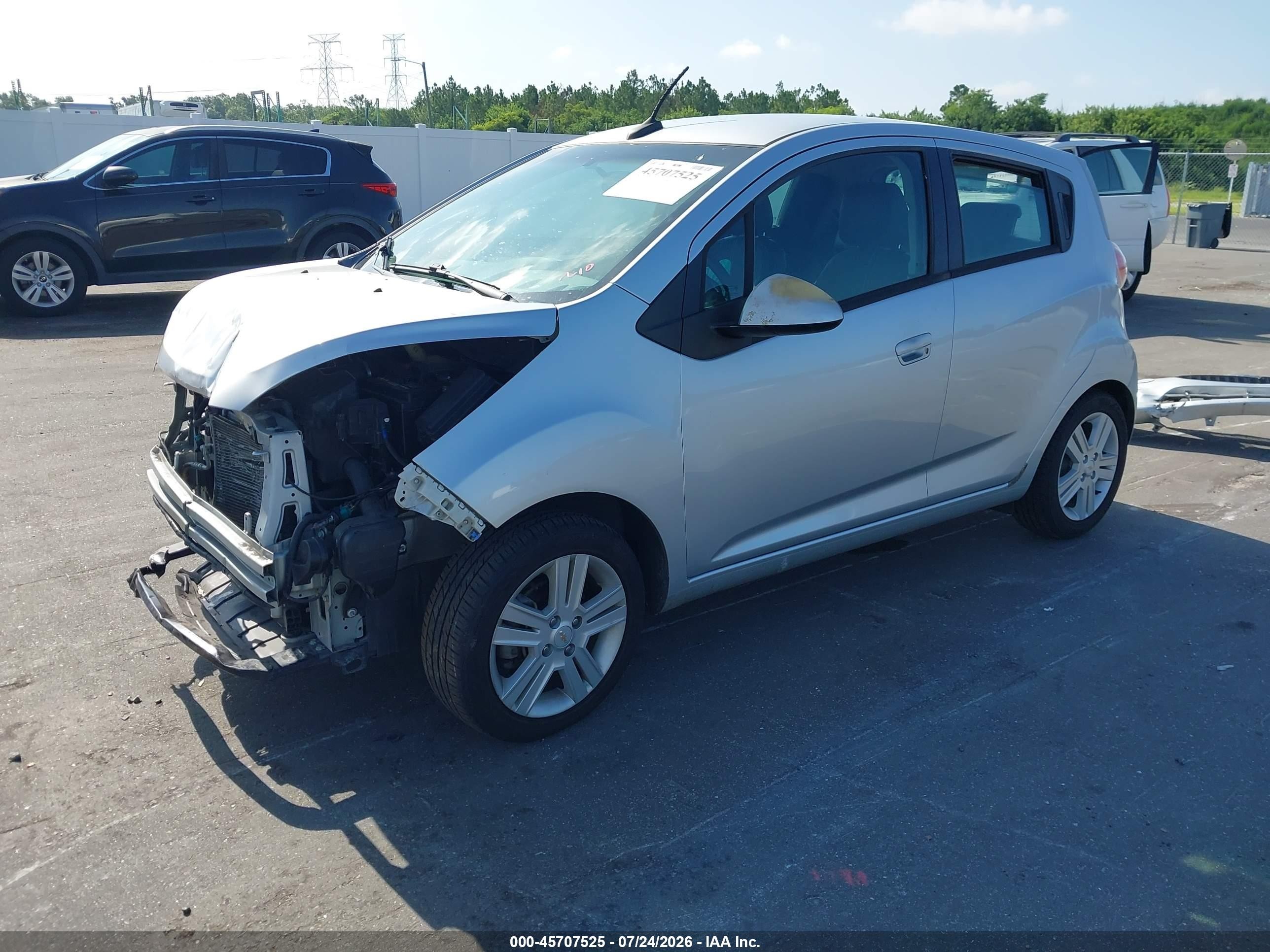 2014 Chevrolet Spark Ls Auto Silver vin: KL8CB6S99EC445325