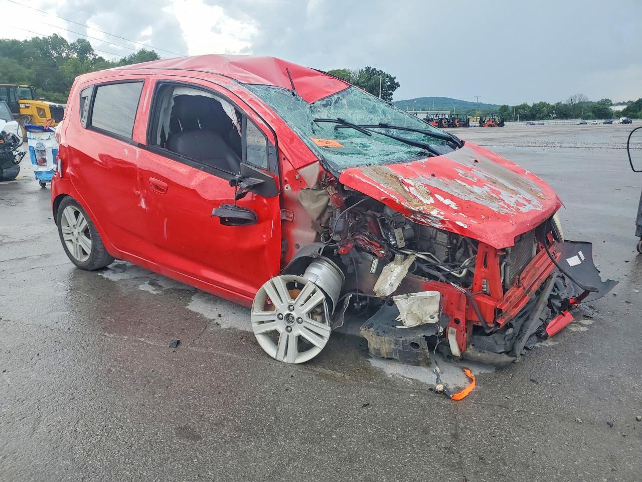 2014 Chevrolet Spark Ls Red vin: KL8CB6S99EC591448