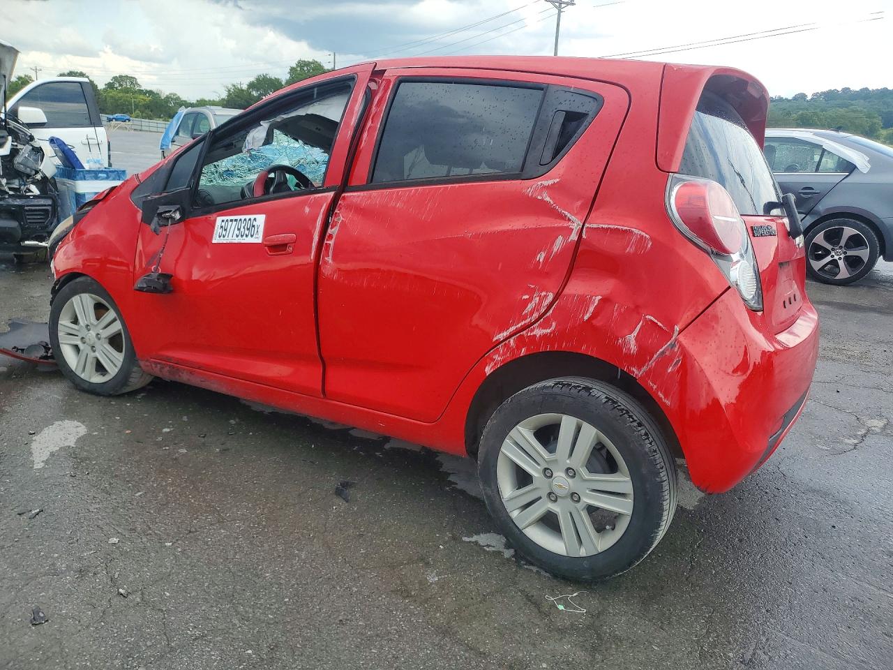 2014 Chevrolet Spark Ls Red vin: KL8CB6S99EC591448