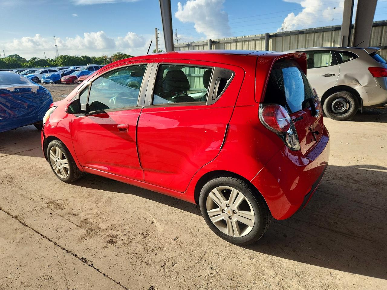 2015 Chevrolet Spark Ls Red vin: KL8CB6S99FC741348