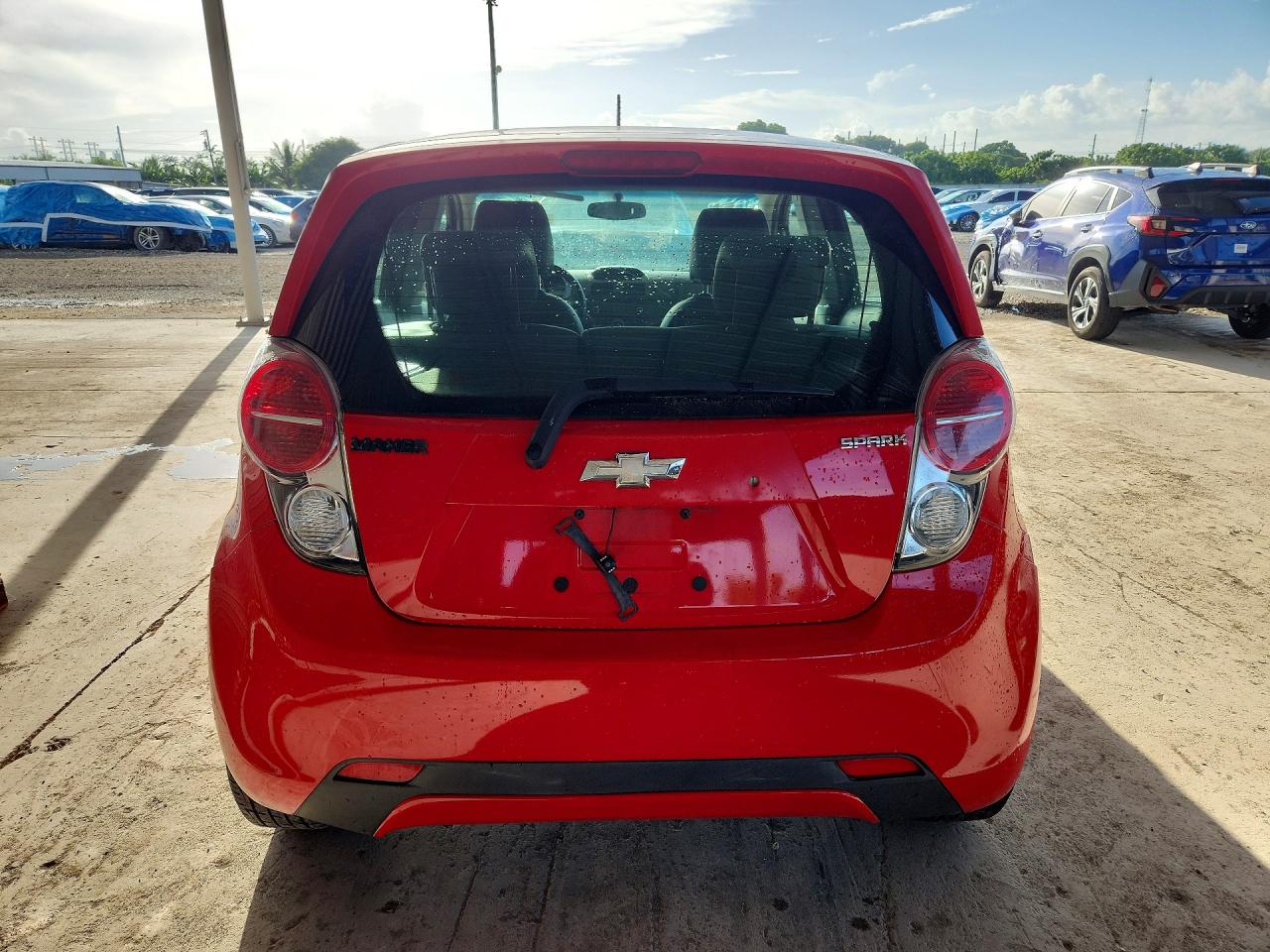 2015 Chevrolet Spark Ls Red vin: KL8CB6S99FC741348