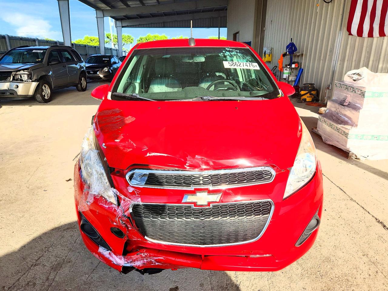 2015 Chevrolet Spark Ls Red vin: KL8CB6S99FC741348
