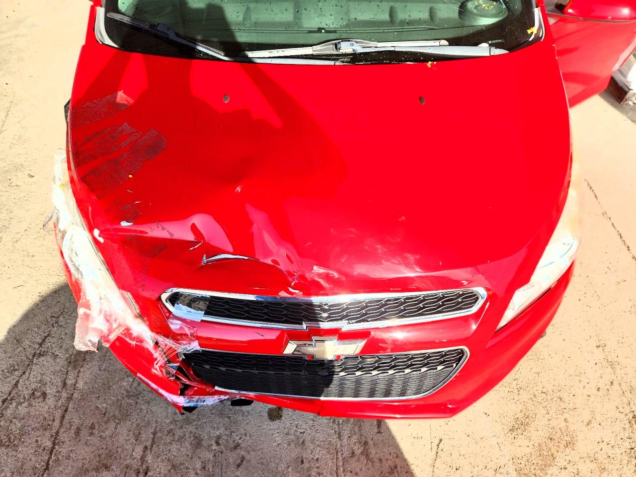 2015 Chevrolet Spark Ls Red vin: KL8CB6S99FC741348