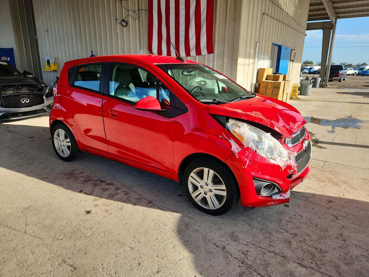 2015 Chevrolet Spark Ls Red vin: KL8CB6S99FC741348