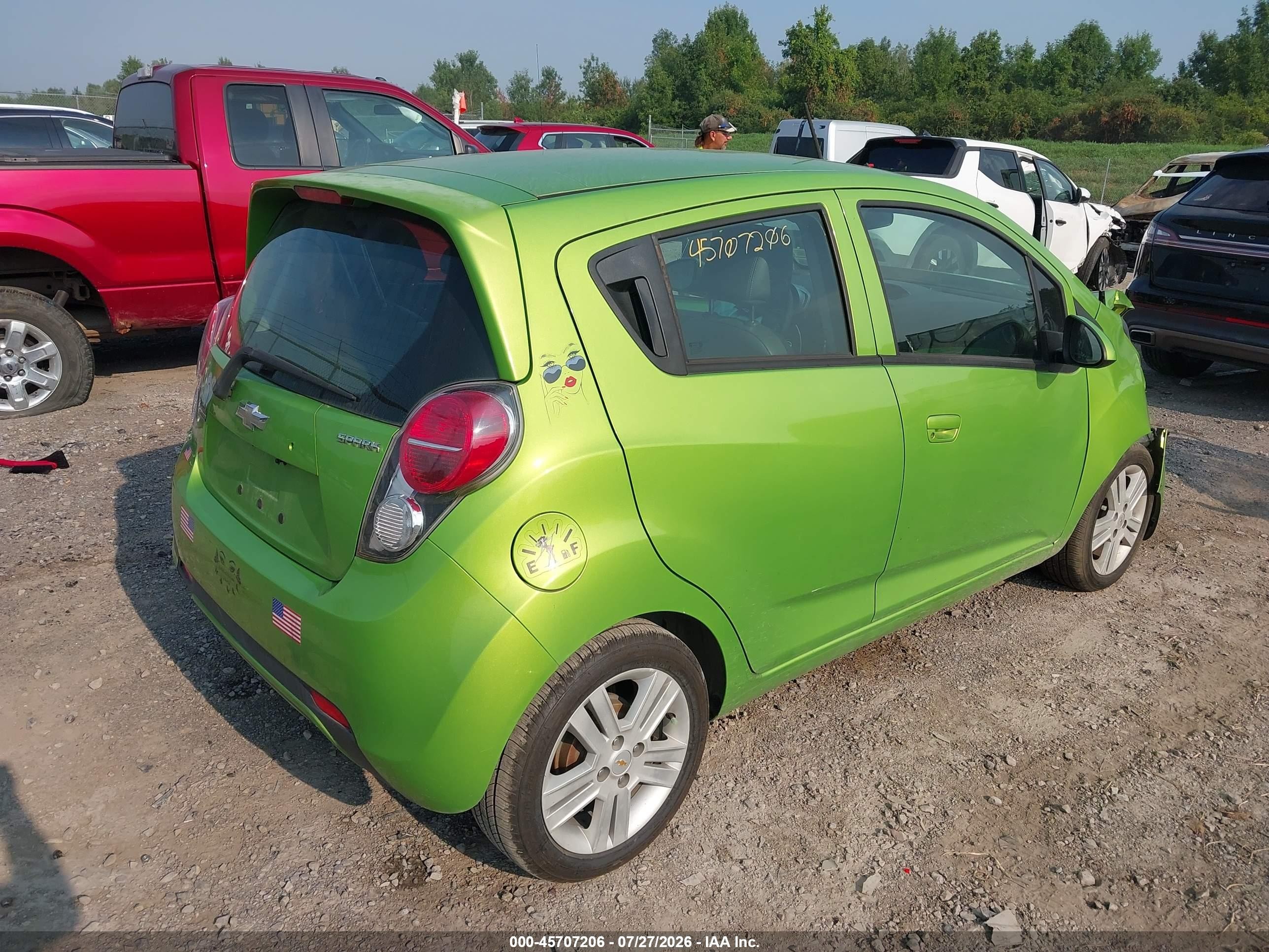2015 Chevrolet Spark Ls Cvt Green vin: KL8CB6S99FC744203