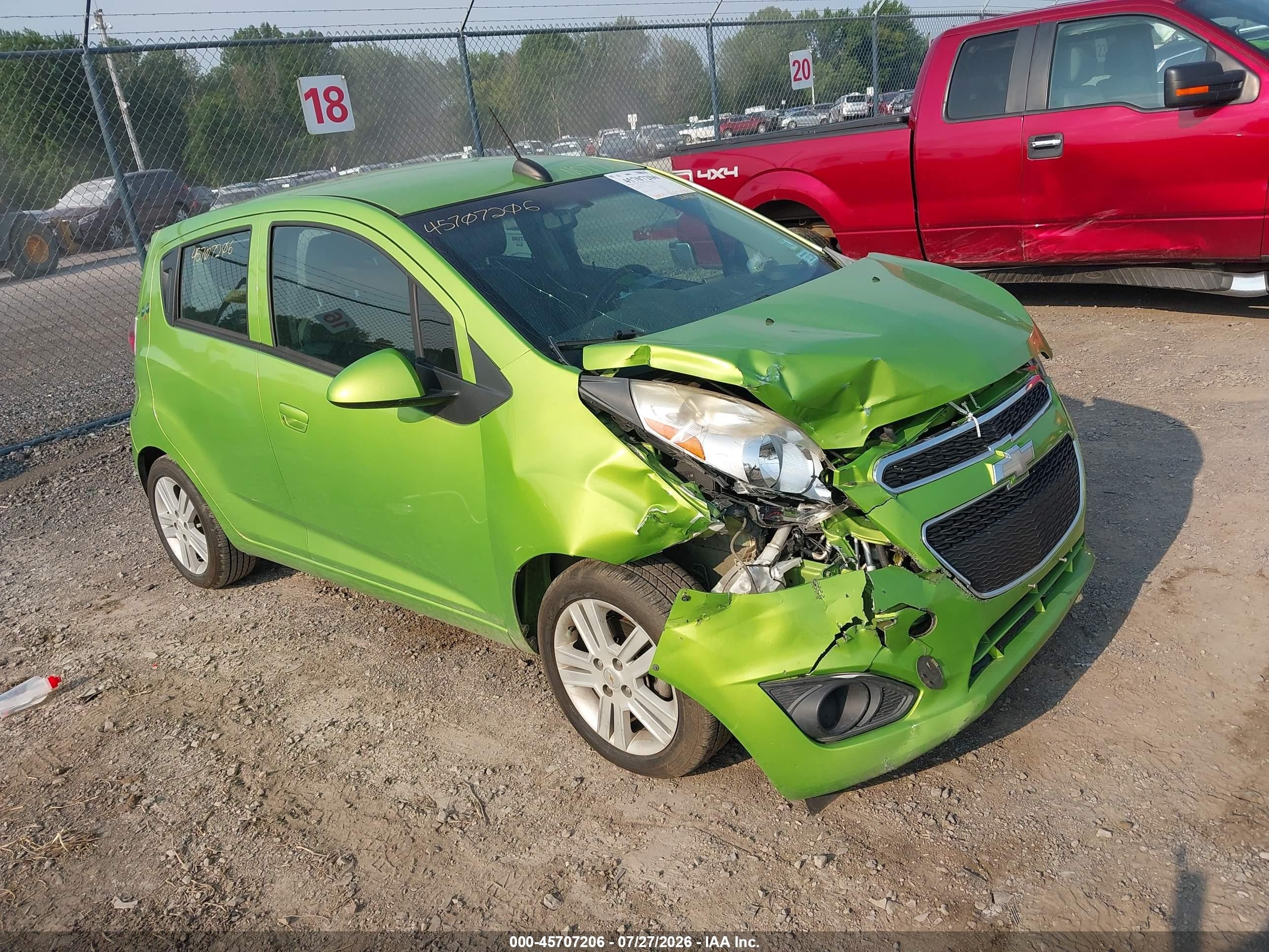 2015 Chevrolet Spark Ls Cvt Green vin: KL8CB6S99FC744203