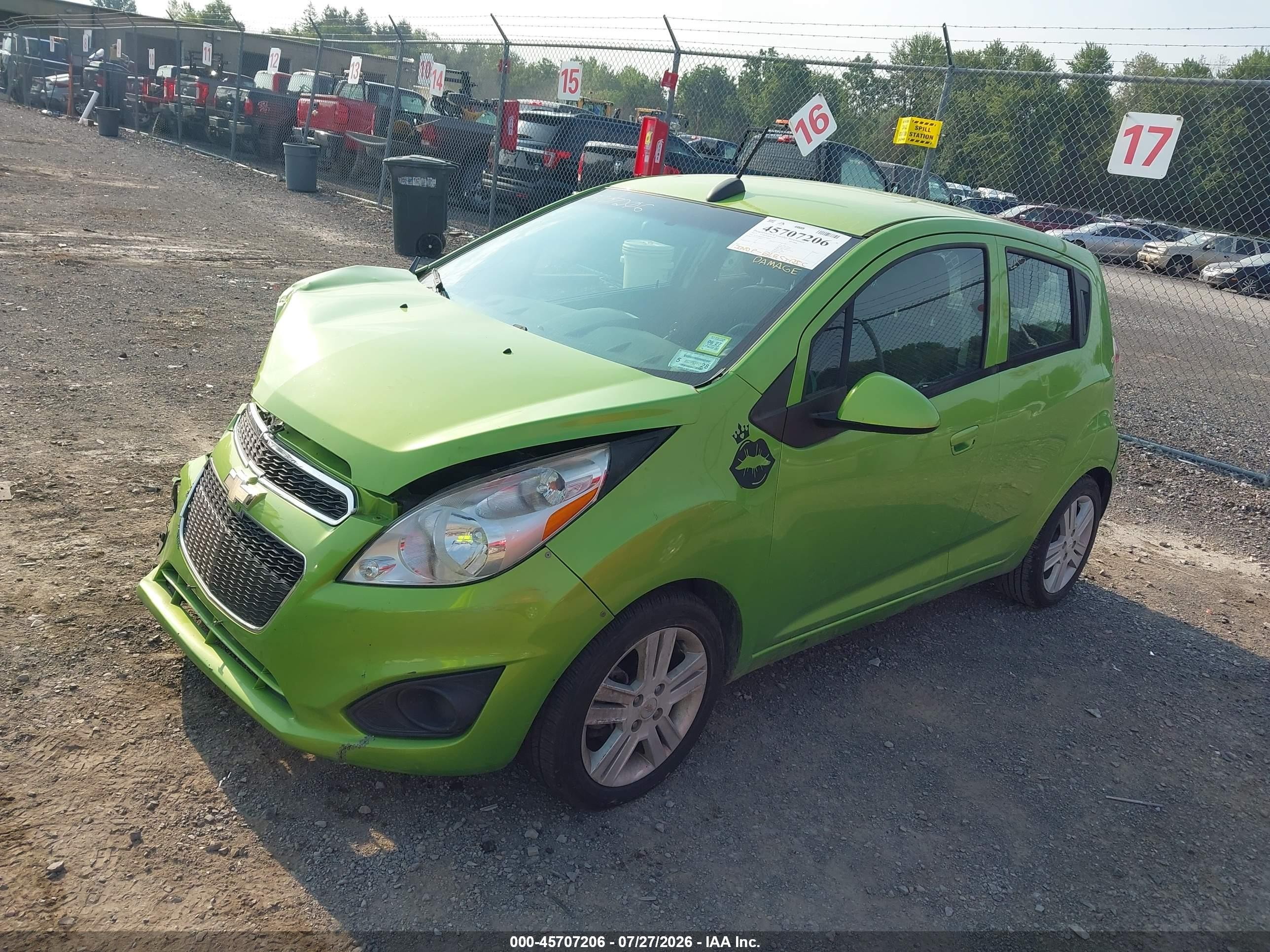 2015 Chevrolet Spark Ls Cvt Green vin: KL8CB6S99FC744203