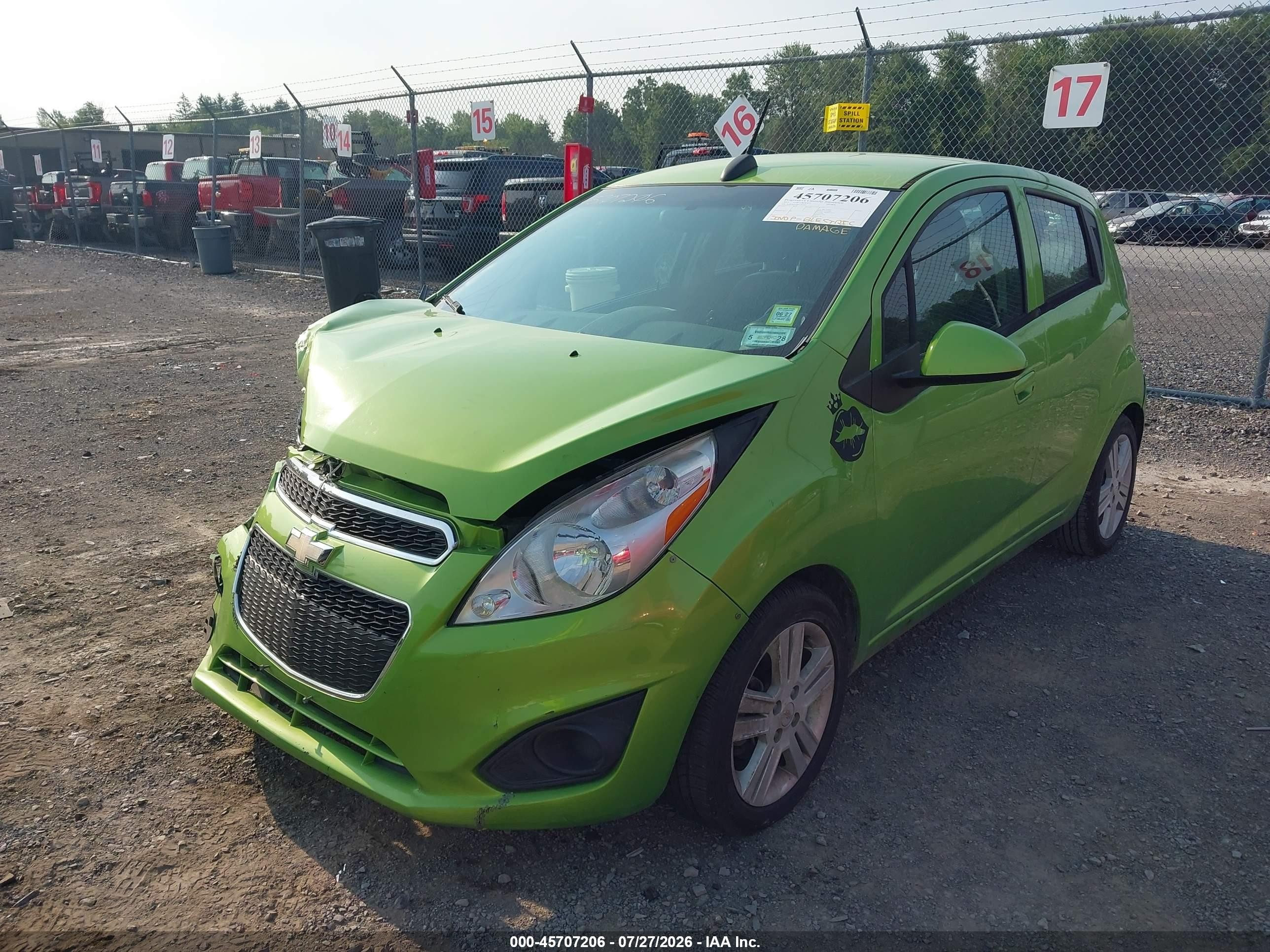2015 Chevrolet Spark Ls Cvt Green vin: KL8CB6S99FC744203