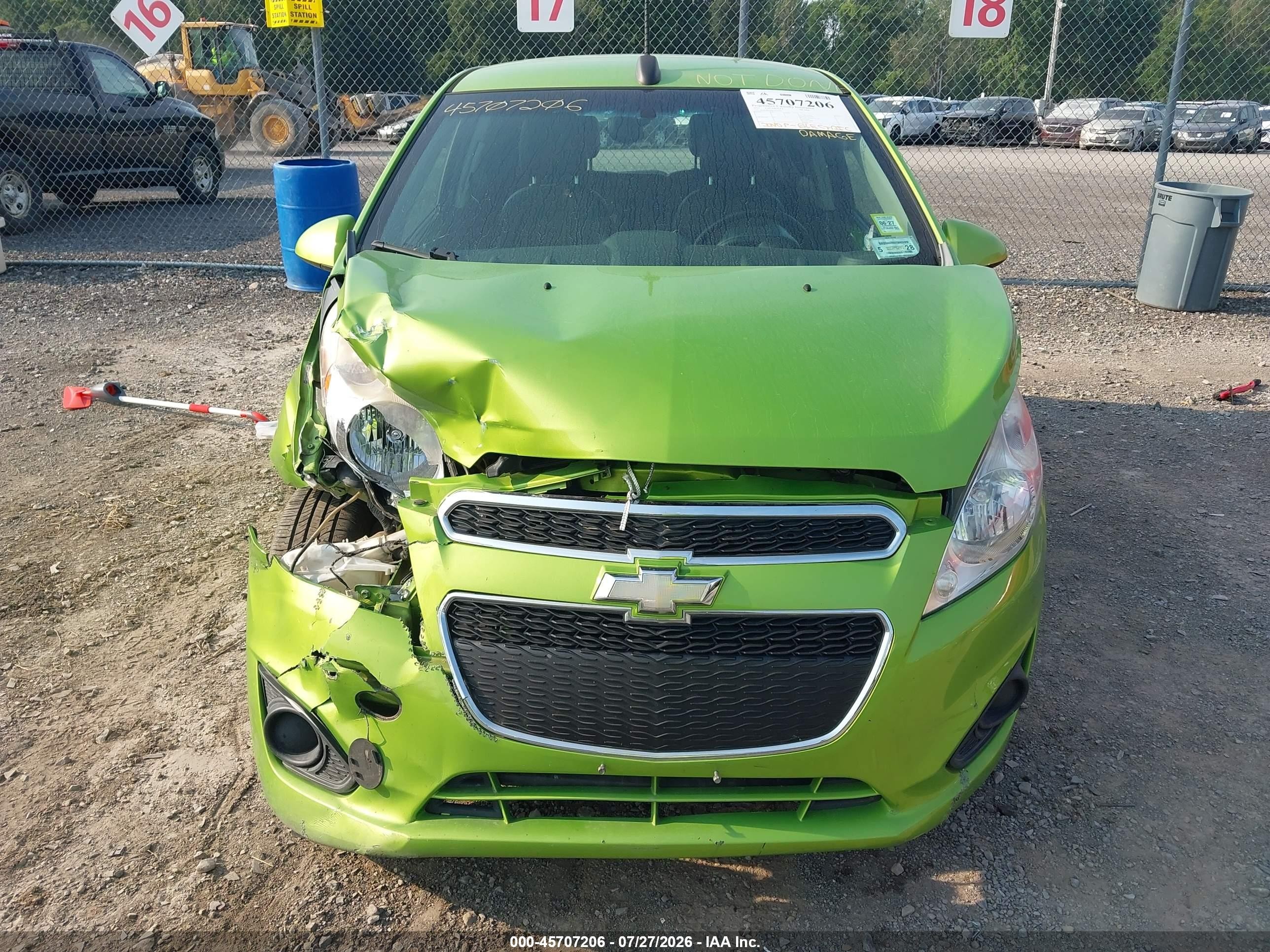 2015 Chevrolet Spark Ls Cvt Green vin: KL8CB6S99FC744203