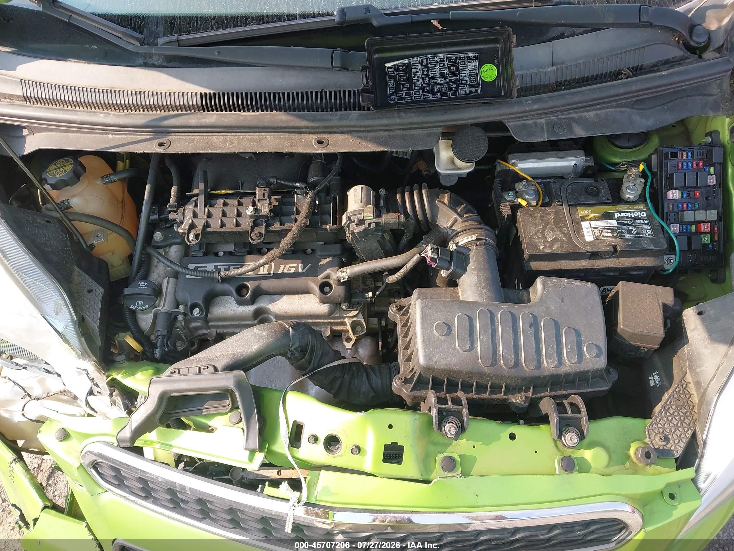 2015 Chevrolet Spark Ls Cvt Green vin: KL8CB6S99FC744203