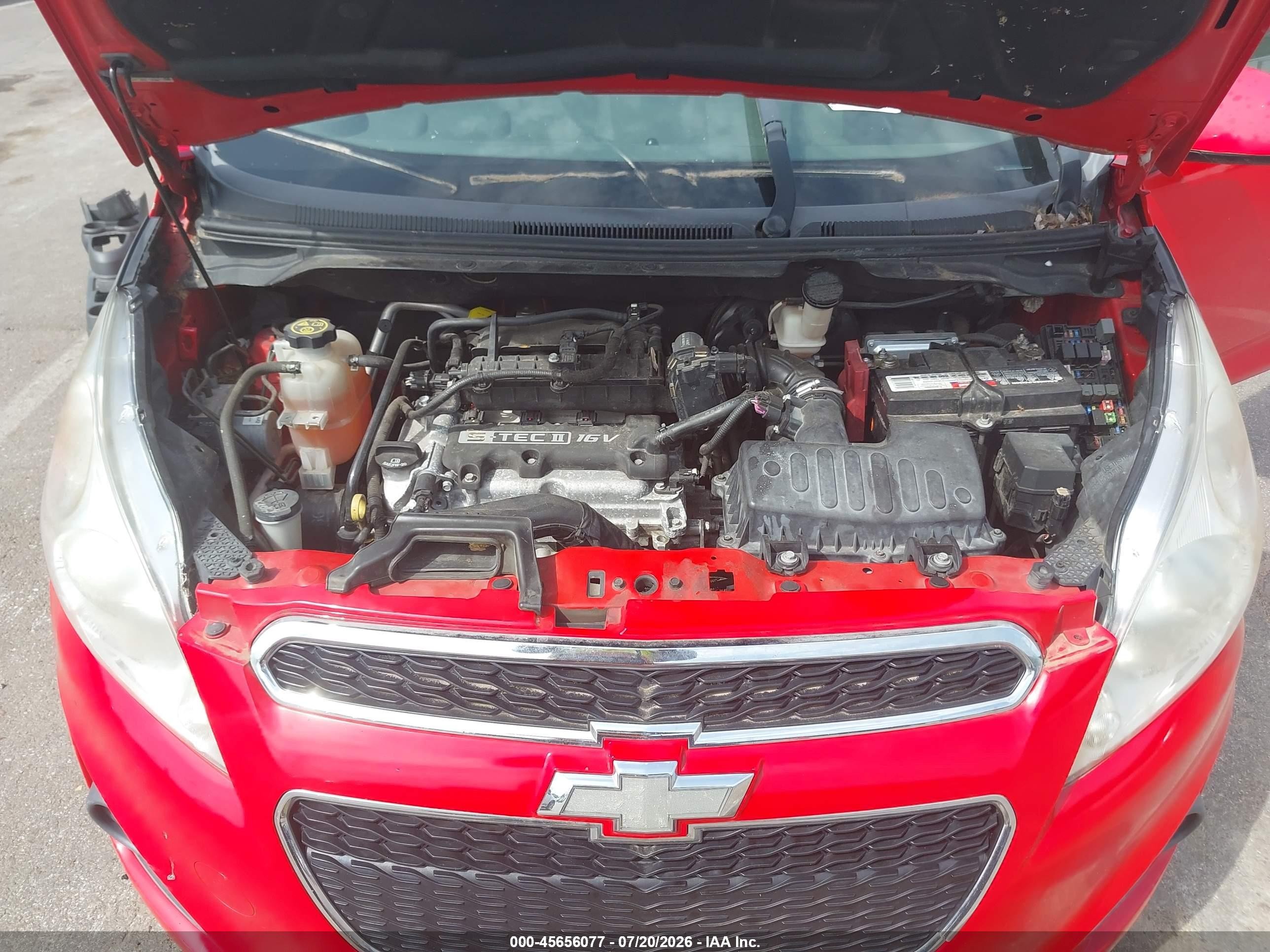2015 Chevrolet Spark Ls Cvt Red vin: KL8CB6S99FC766220