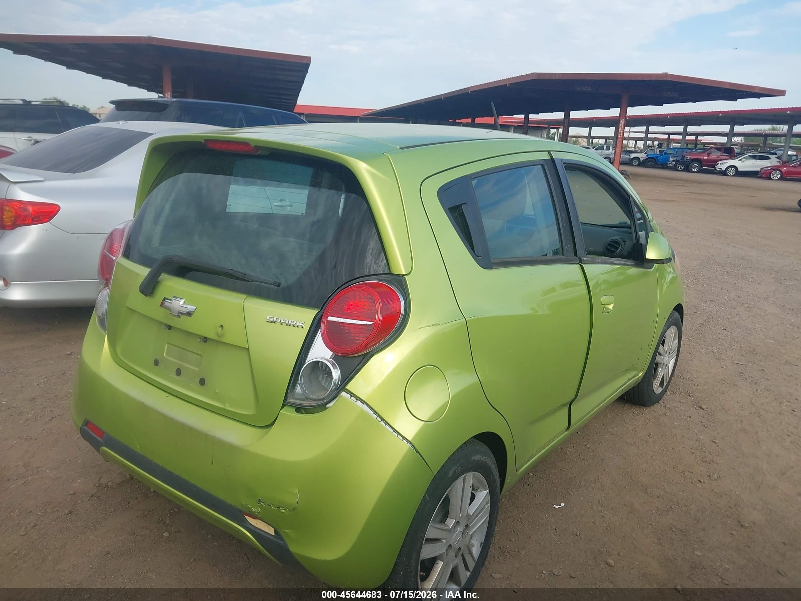 2014 Chevrolet Spark Ls Auto Green vin: KL8CB6S9XEC419929