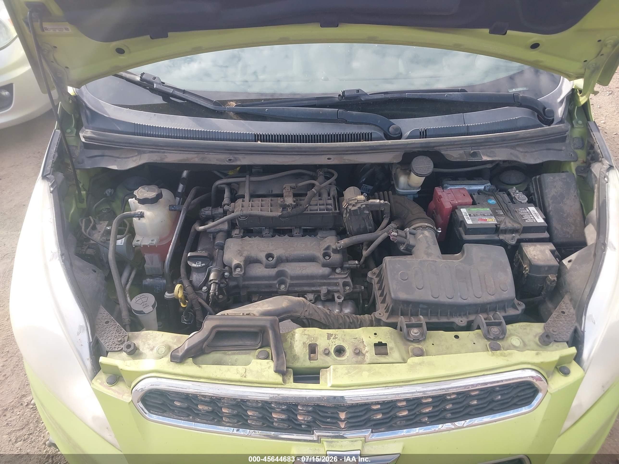 2014 Chevrolet Spark Ls Auto Green vin: KL8CB6S9XEC419929