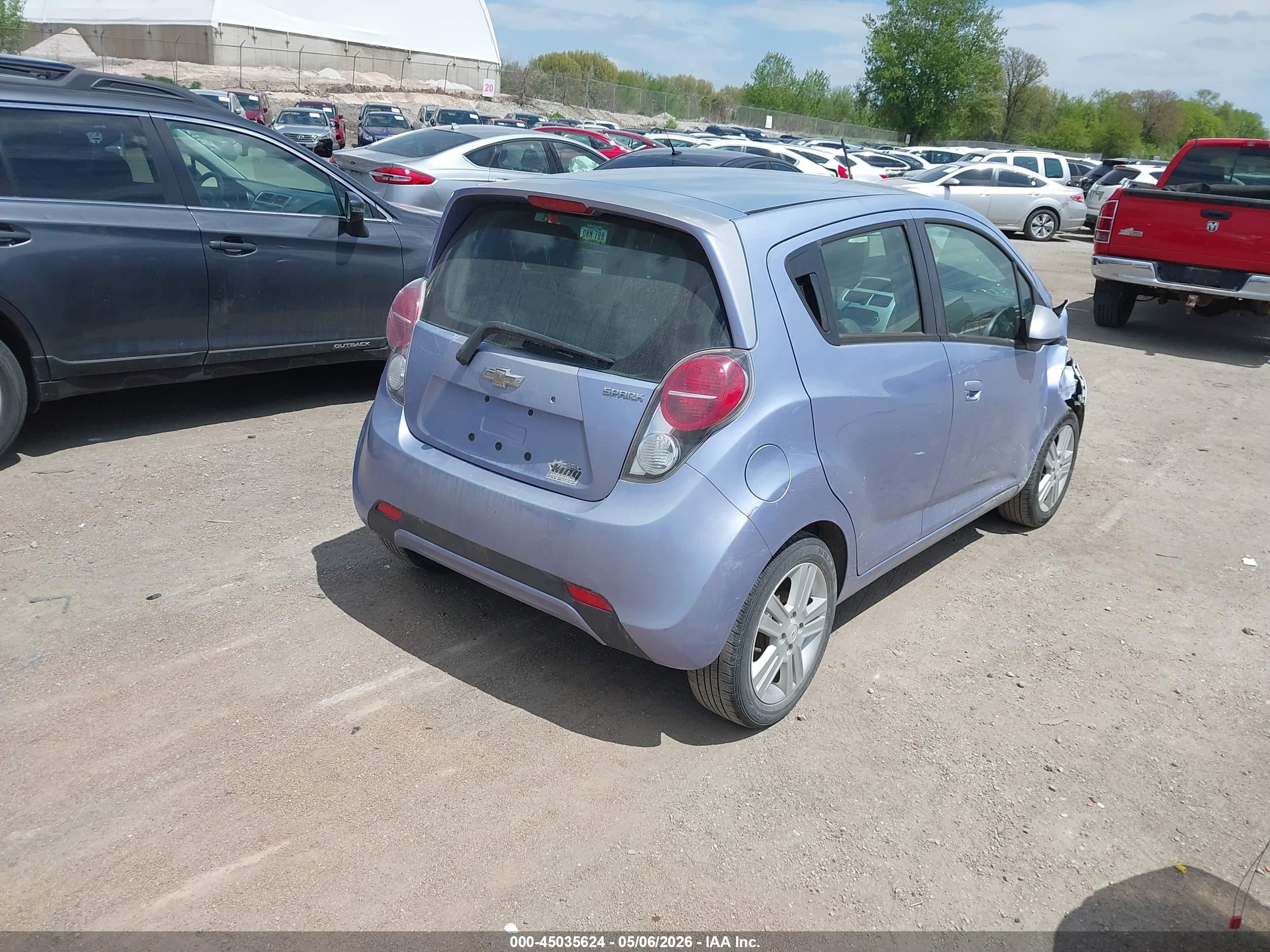 2014 Chevrolet Spark Ls Auto Light Blue vin: KL8CB6S9XEC454681