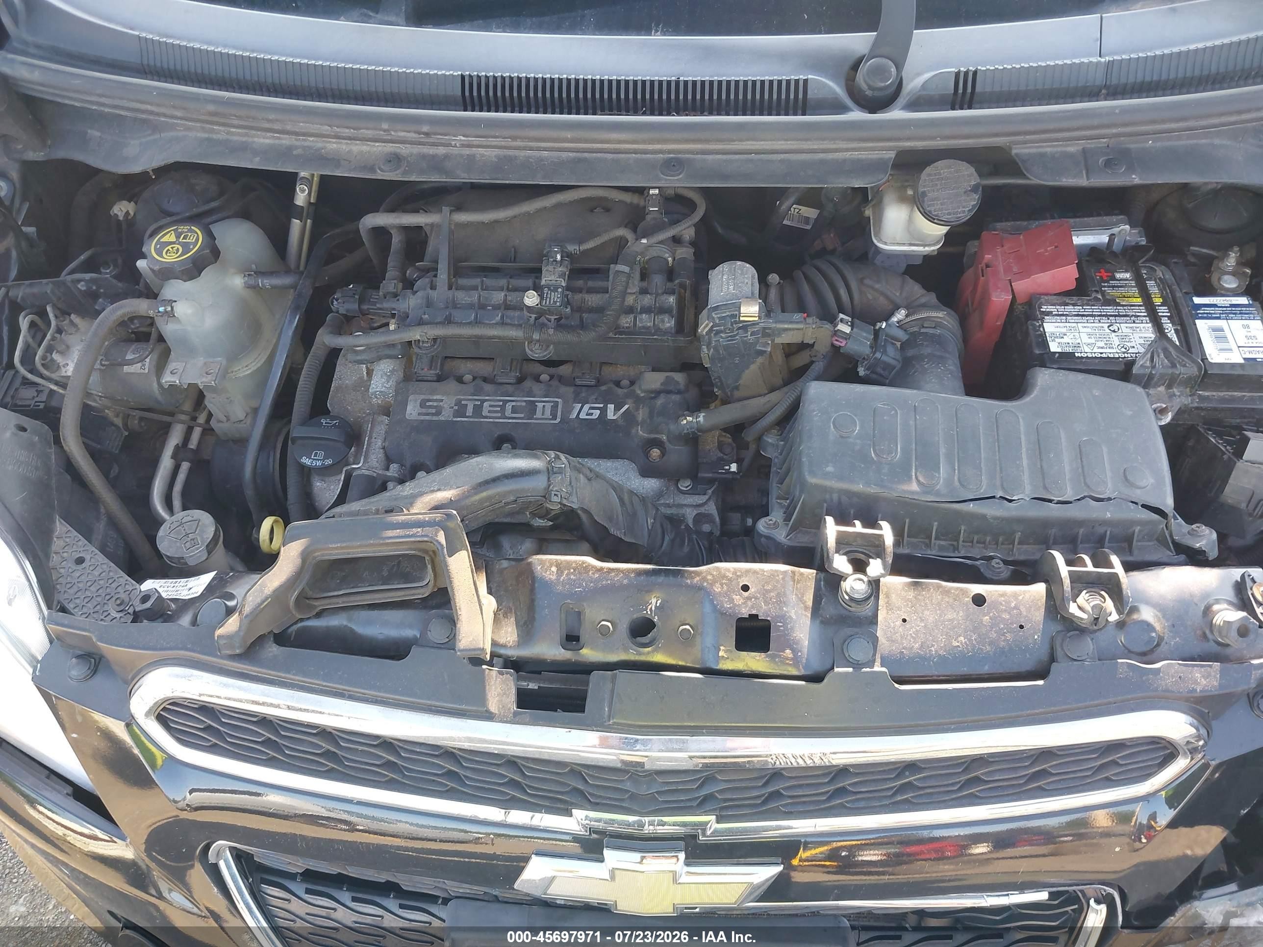 2015 Chevrolet Spark Ls Cvt Черный vin: KL8CB6S9XFC748163