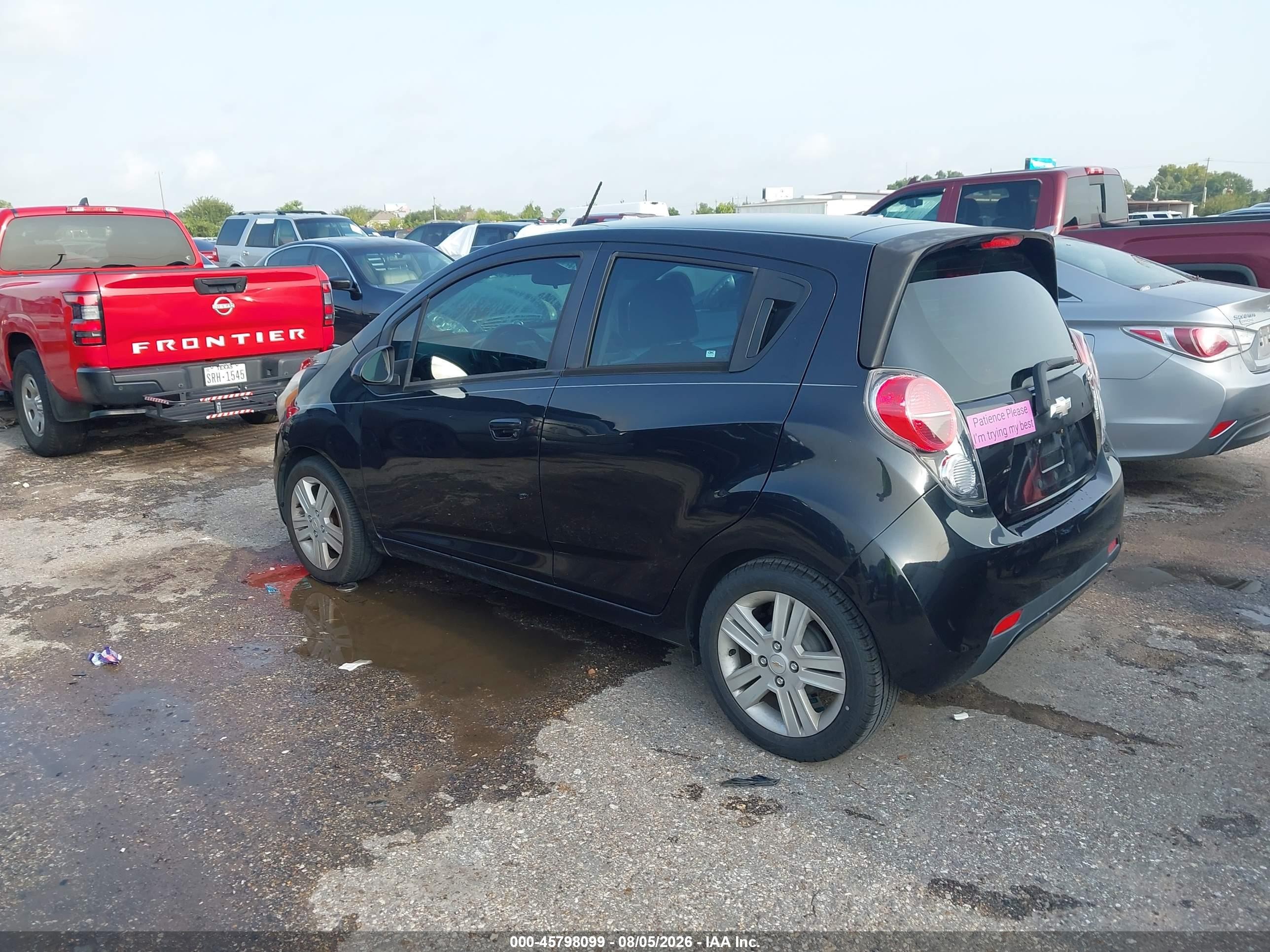 2015 Chevrolet Spark Ls Cvt Black vin: KL8CB6S9XFC798240