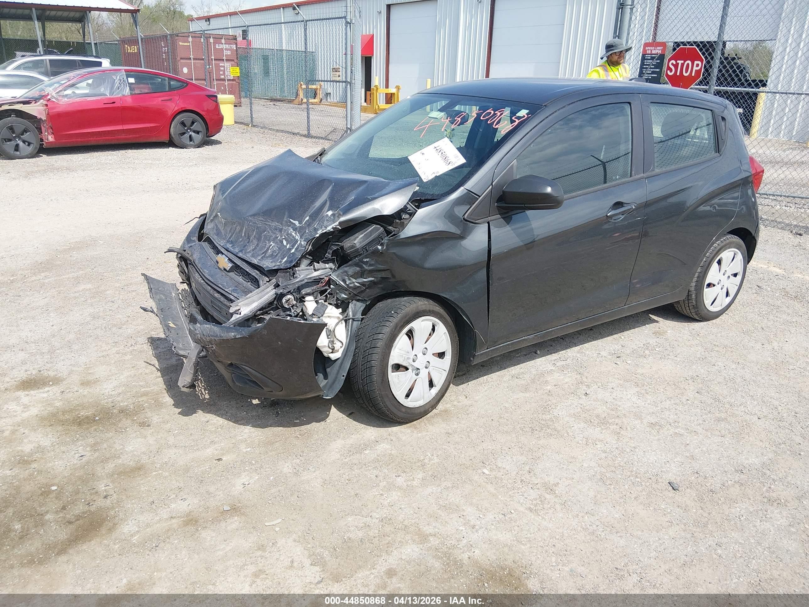 2017 Chevrolet Spark Ls Cvt Gray vin: KL8CB6SA0HC754471