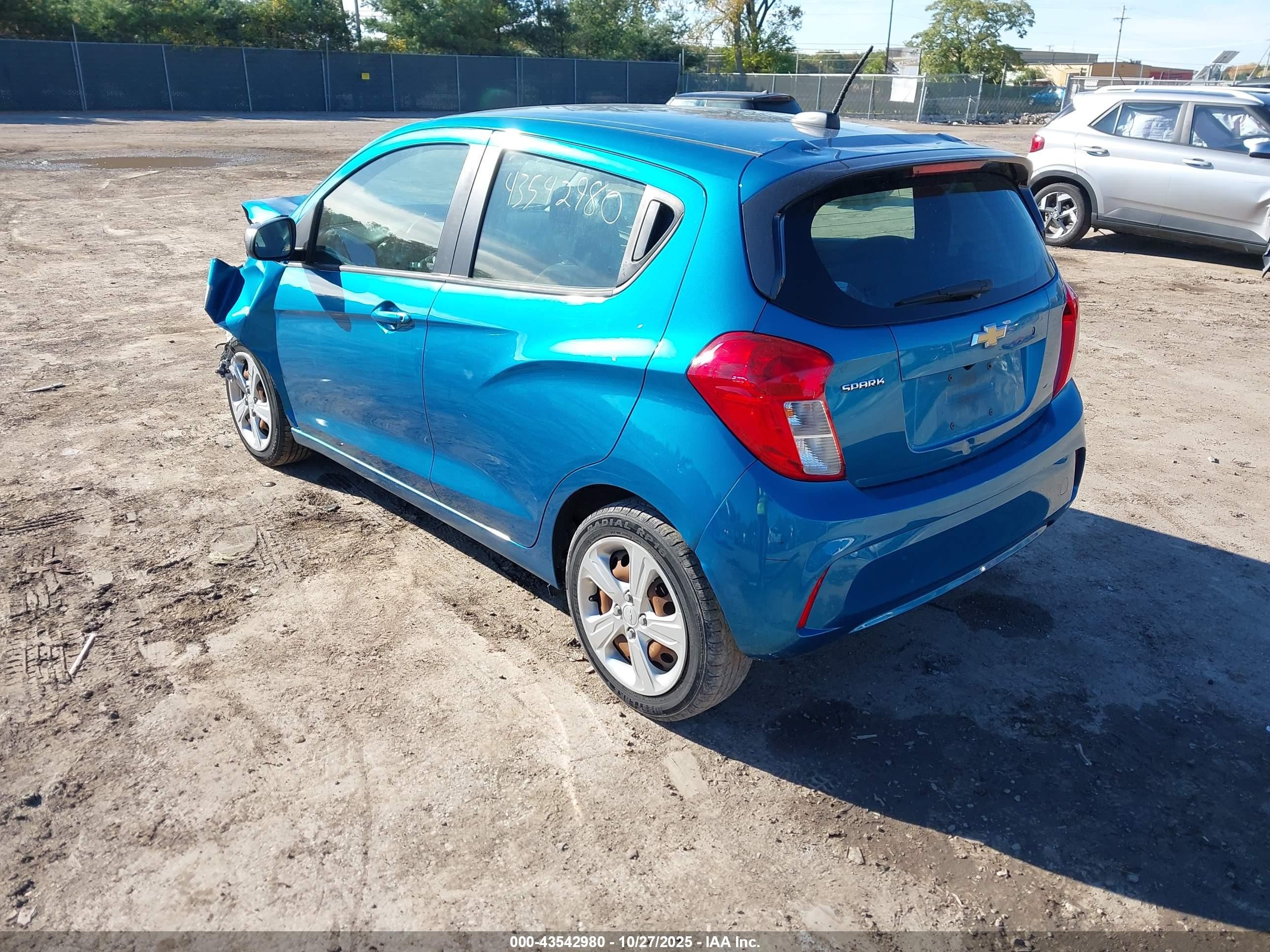 2021 Chevrolet Spark Fwd Ls Automatic Blue vin: KL8CB6SA1MC714331