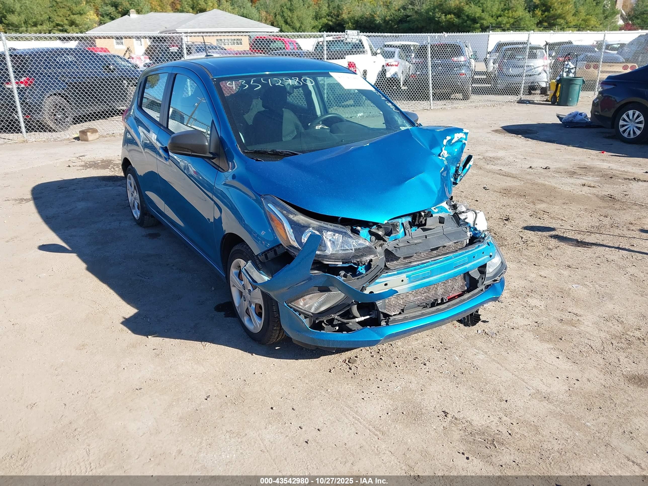 2021 Chevrolet Spark Fwd Ls Automatic Blue vin: KL8CB6SA1MC714331