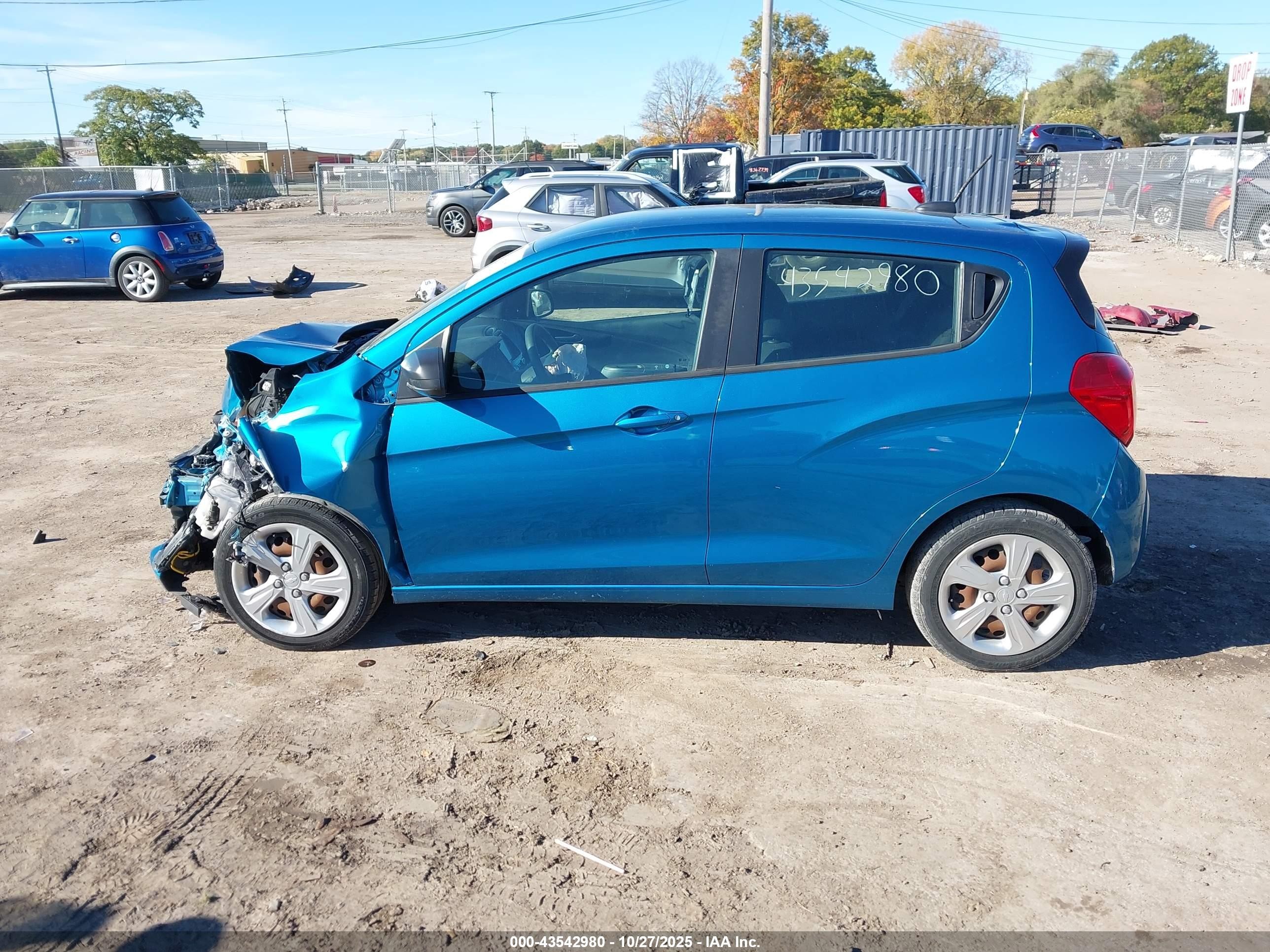 2021 Chevrolet Spark Fwd Ls Automatic Blue vin: KL8CB6SA1MC714331