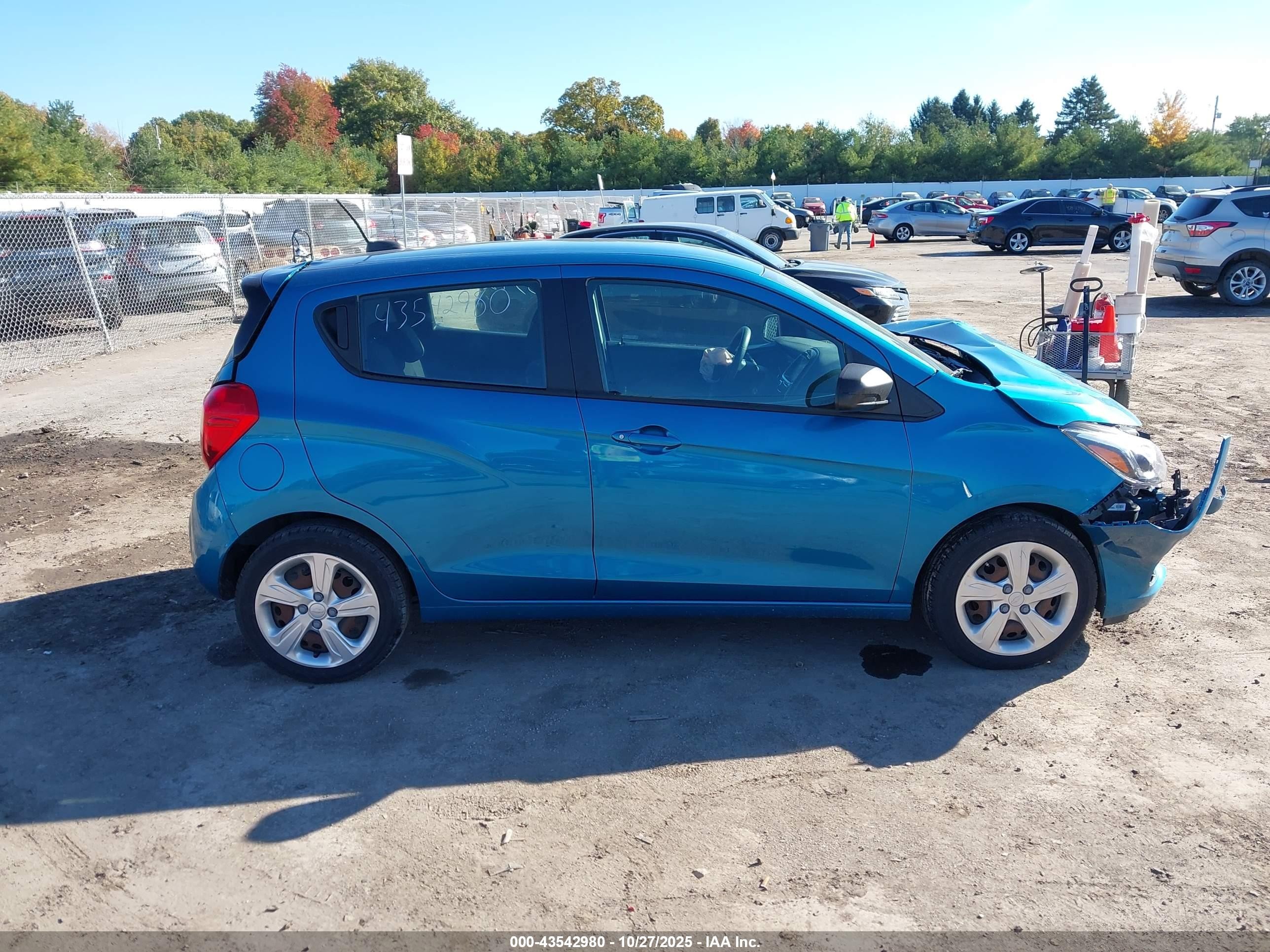 2021 Chevrolet Spark Fwd Ls Automatic Blue vin: KL8CB6SA1MC714331