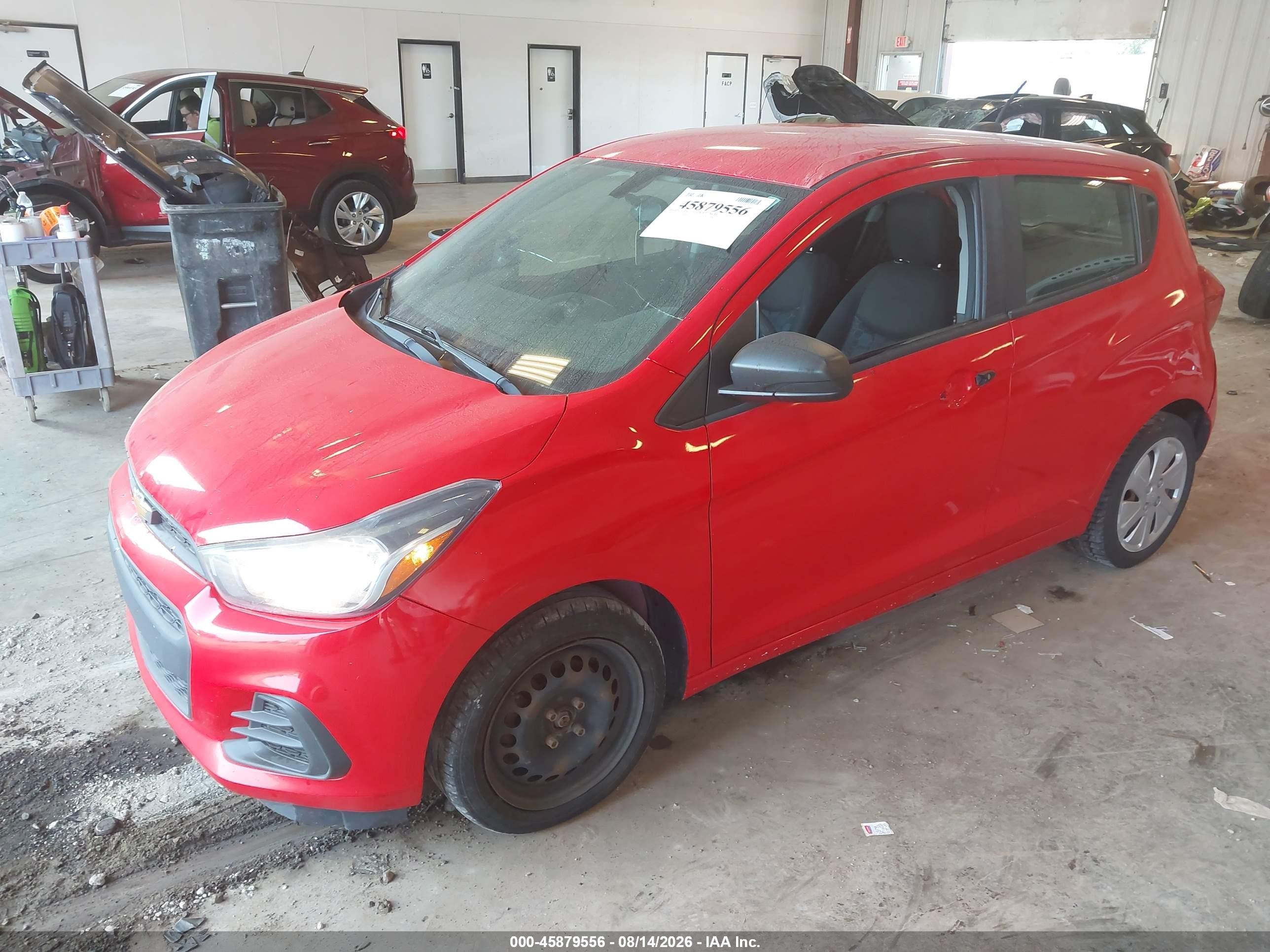 2016 Chevrolet Spark Ls Cvt Red vin: KL8CB6SA2GC591398