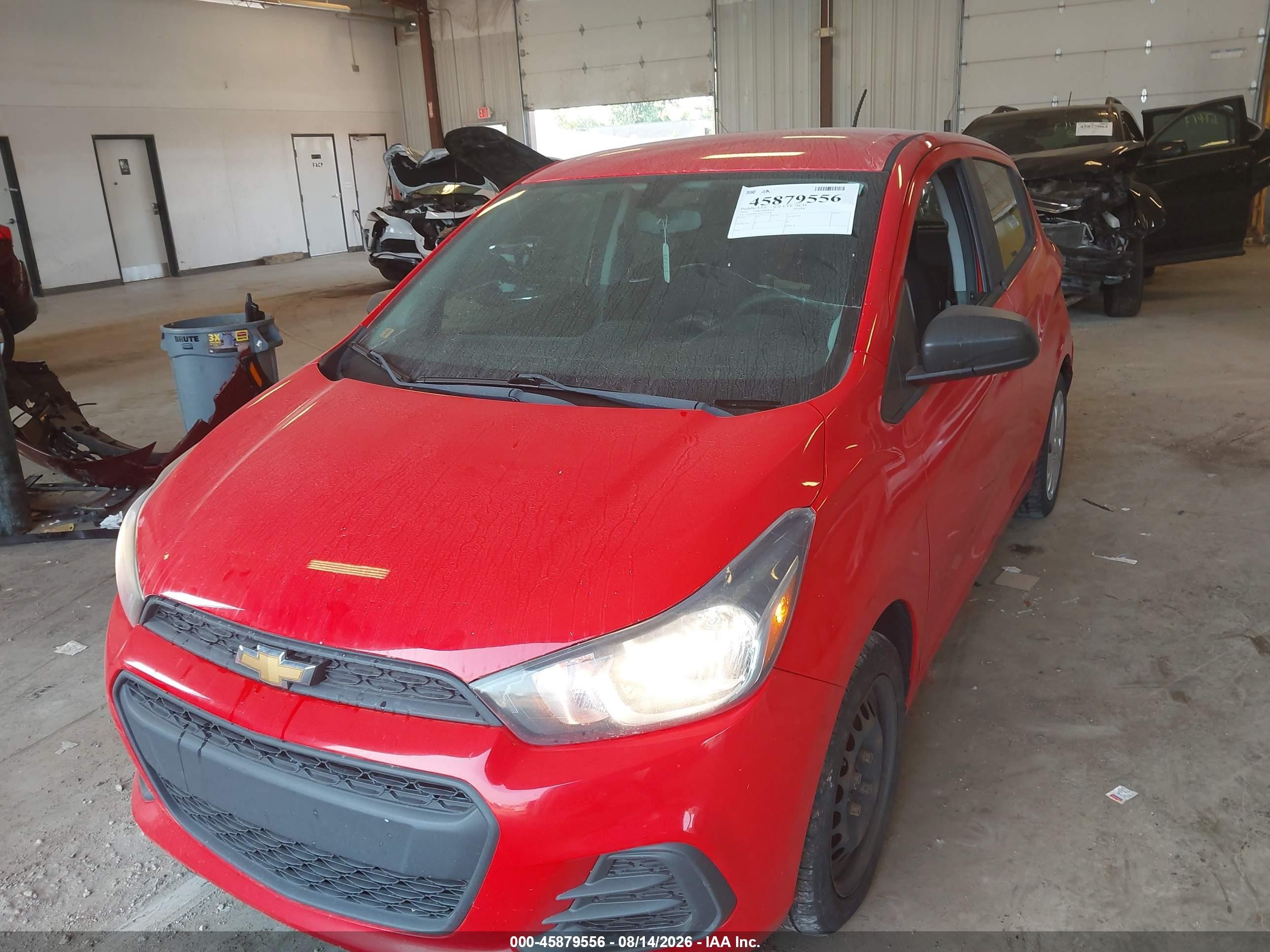 2016 Chevrolet Spark Ls Cvt Red vin: KL8CB6SA2GC591398