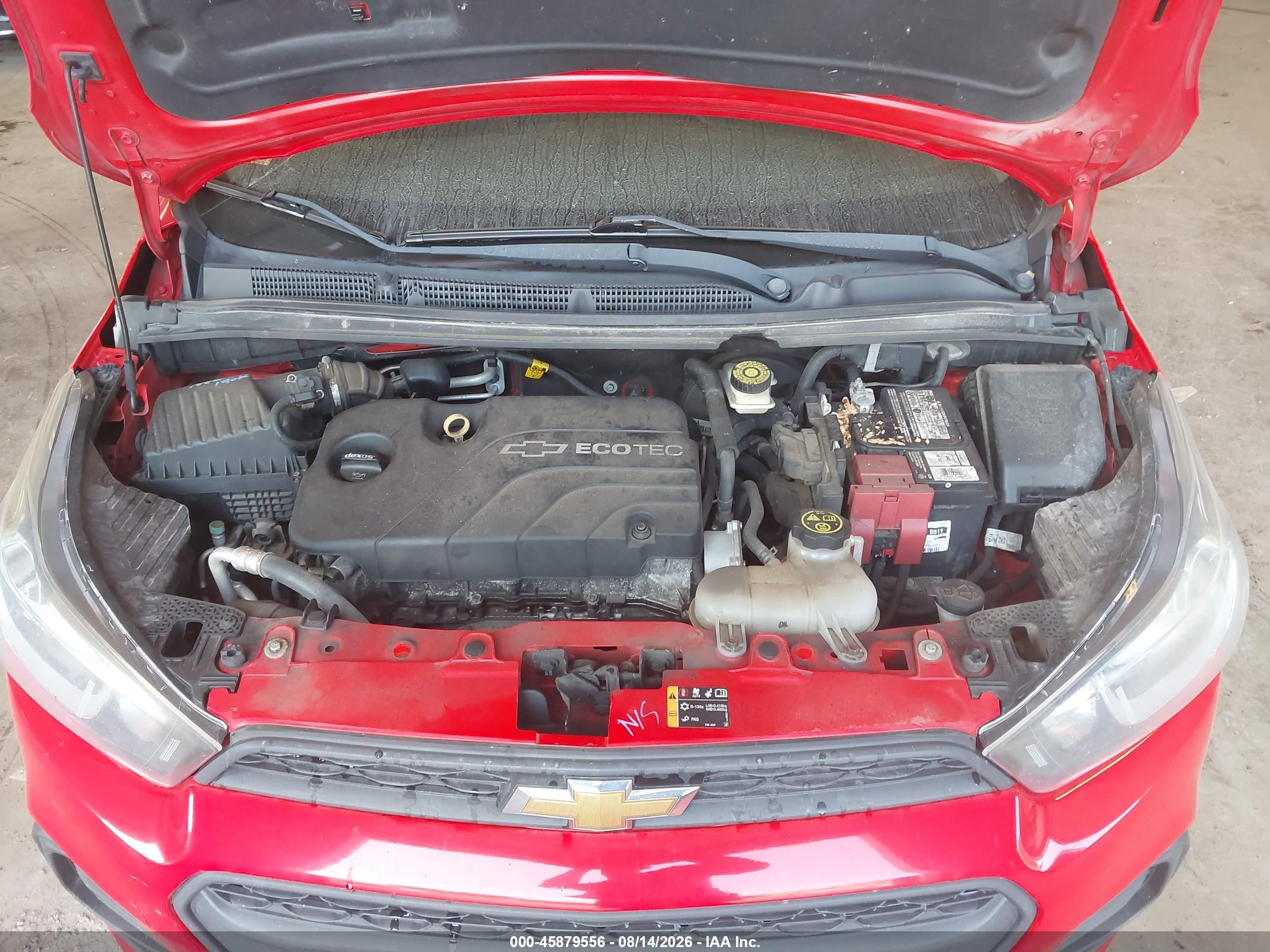 2016 Chevrolet Spark Ls Cvt Red vin: KL8CB6SA2GC591398