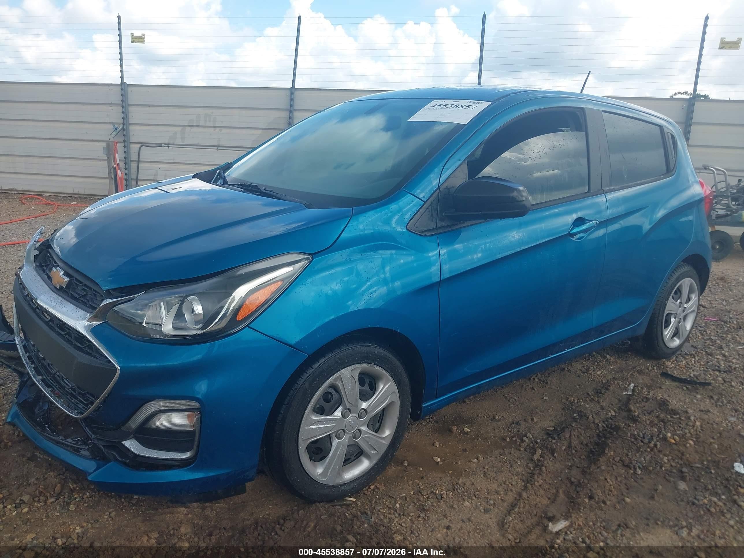 2020 Chevrolet Spark Fwd Ls Automatic Blue vin: KL8CB6SA4LC445210
