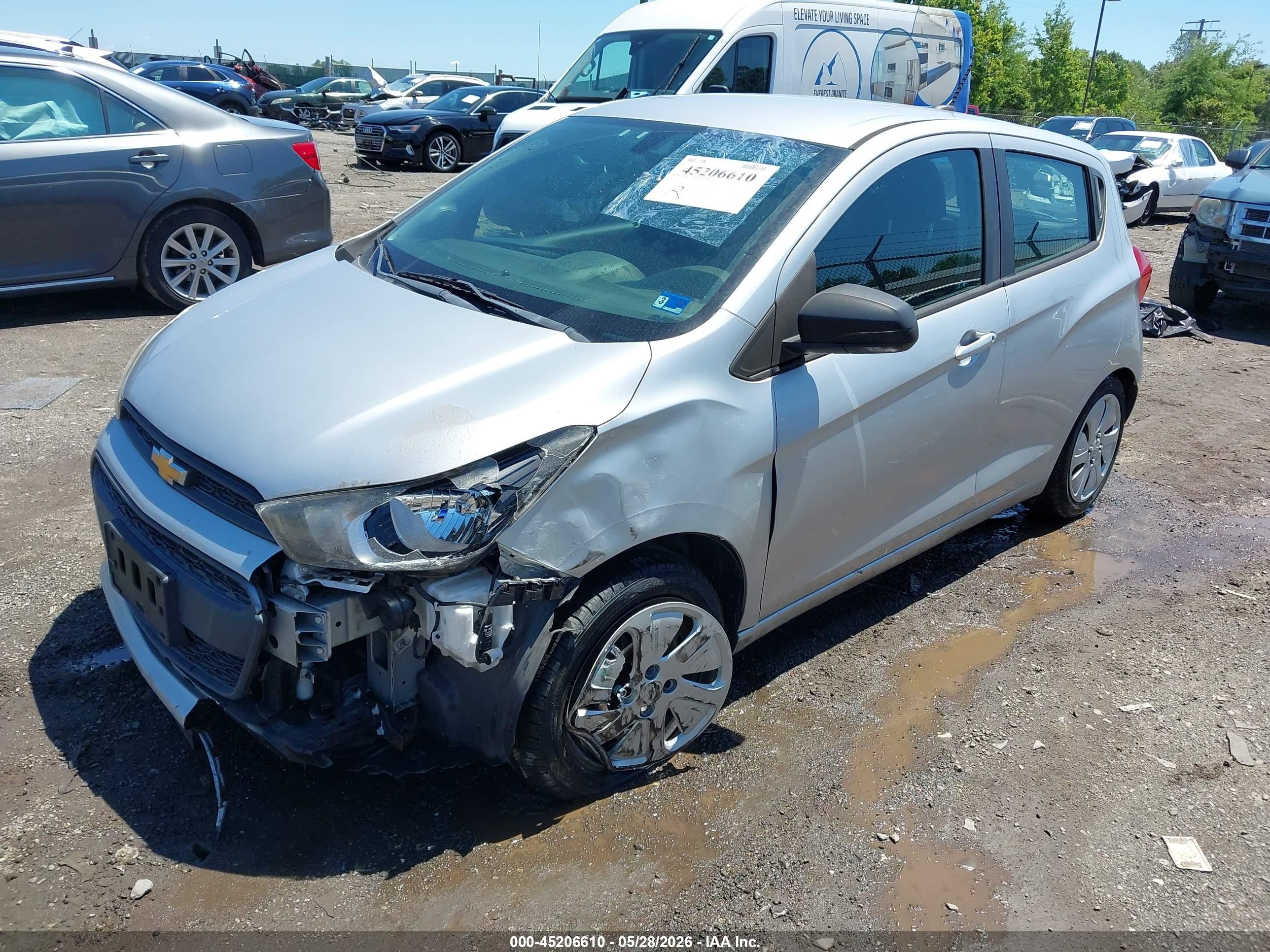 2017 Chevrolet Spark Ls Cvt Silver vin: KL8CB6SA7HC744584