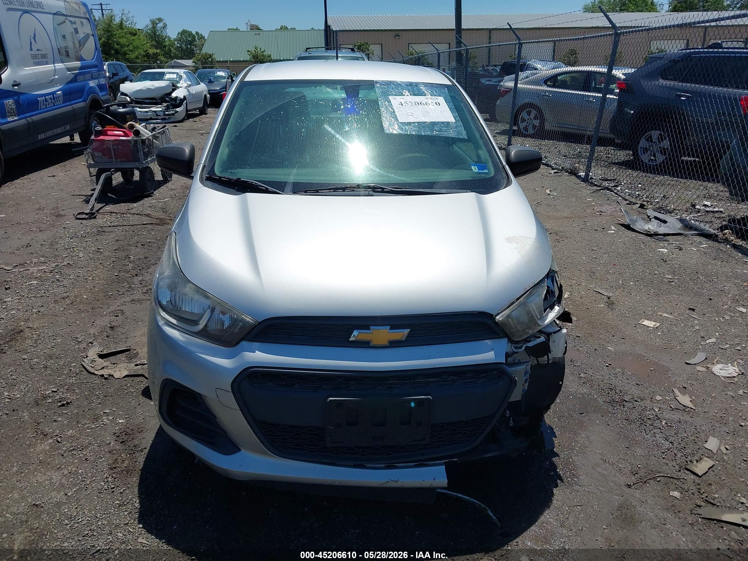 2017 Chevrolet Spark Ls Cvt Silver vin: KL8CB6SA7HC744584