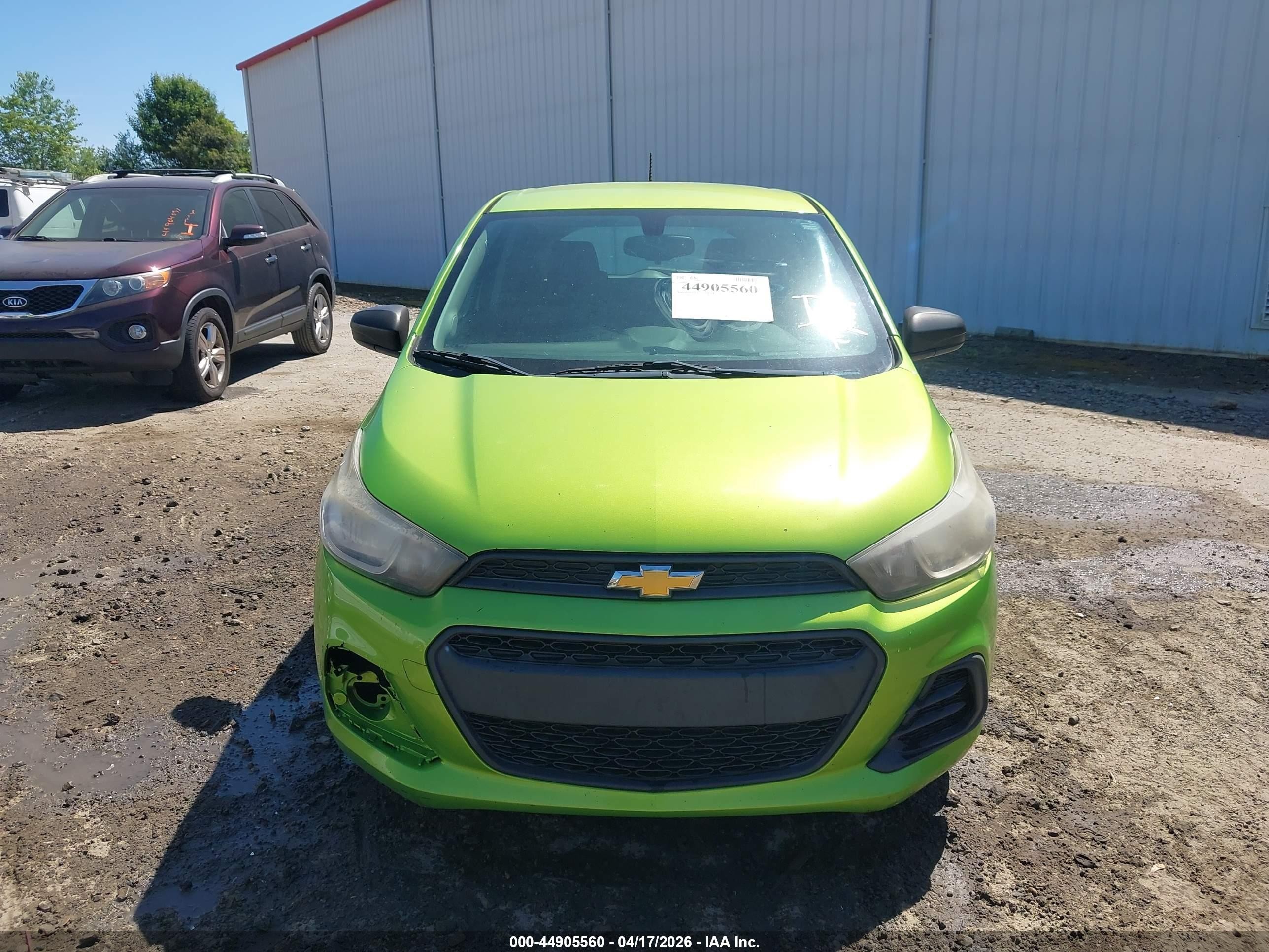 2016 Chevrolet Spark Ls Green vin: KL8CB6SA9GC591320