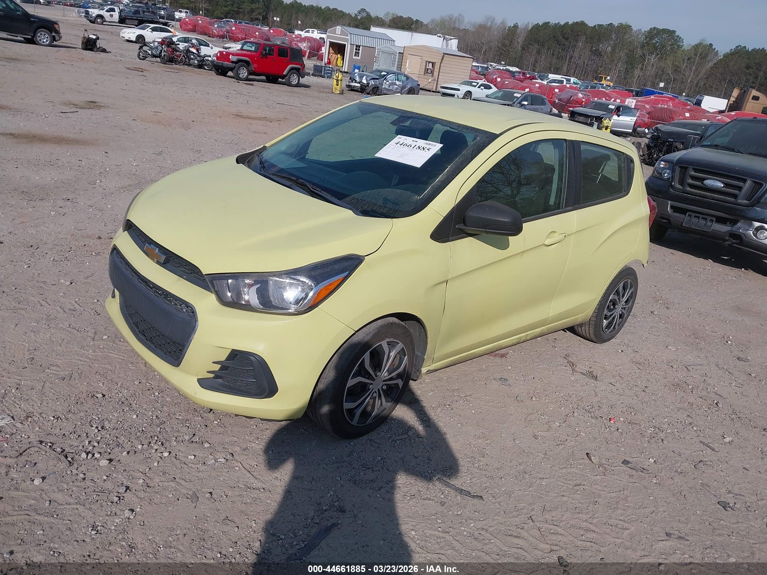 2018 Chevrolet Spark Ls Cvt Yellow vin: KL8CB6SA9JC471699